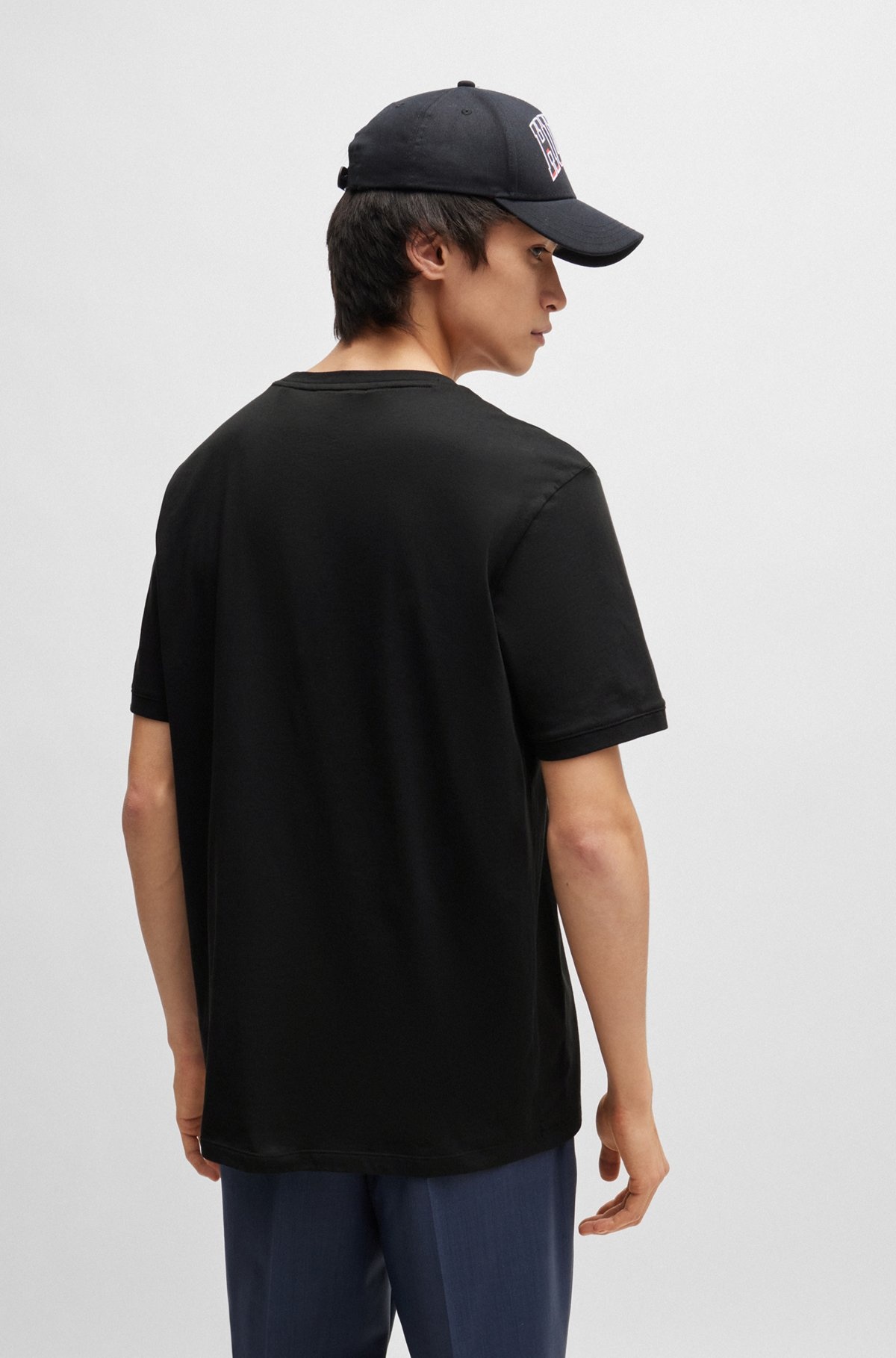 COTTON-JERSEY T-SHIRT WITH LOGO LABEL - 5