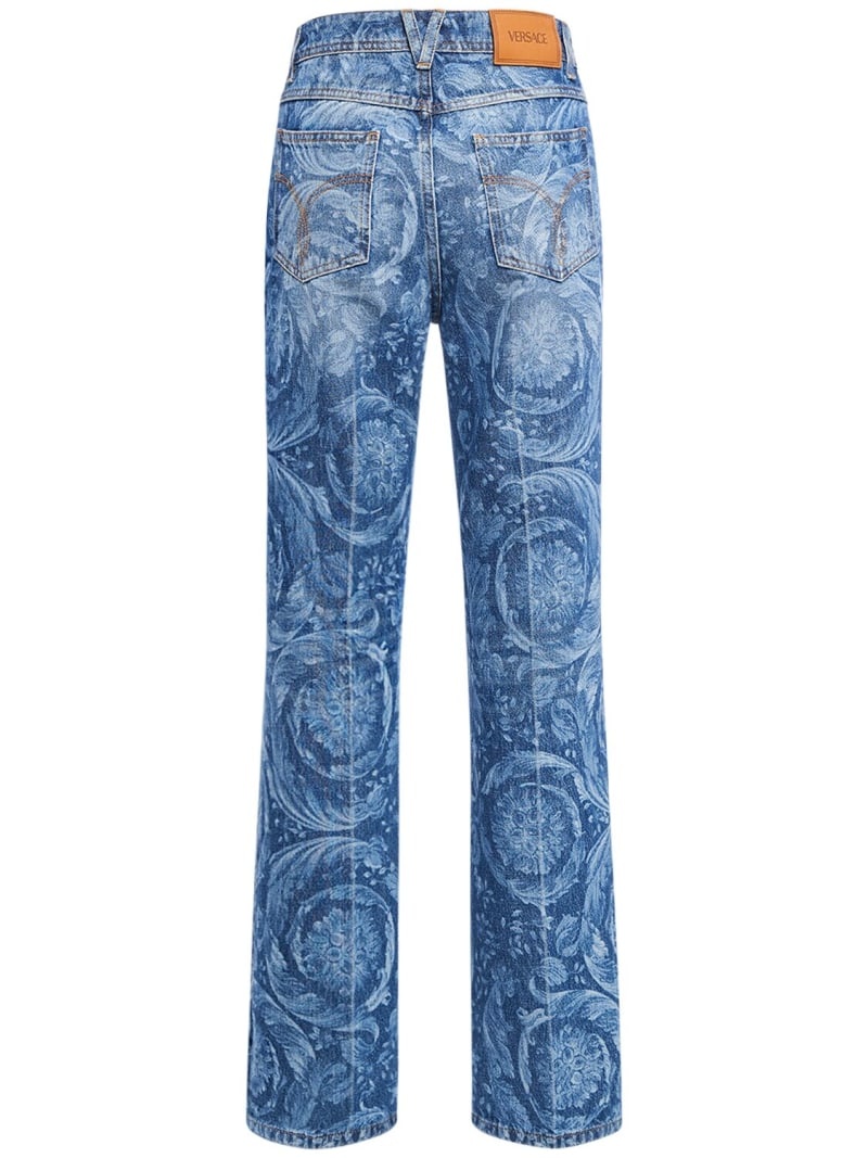 Barocco denim straight jeans - 5