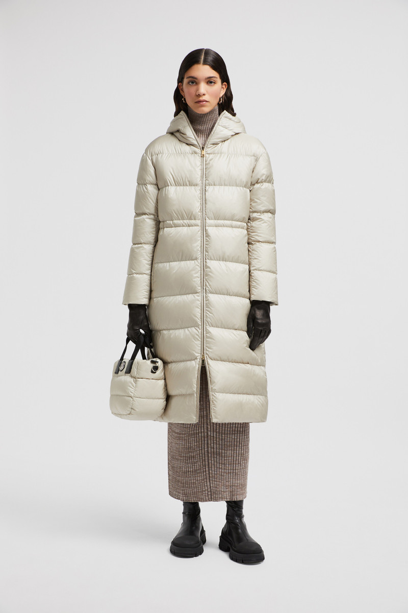 Moncler Boulogne Reversible Long Down Jacket outlook