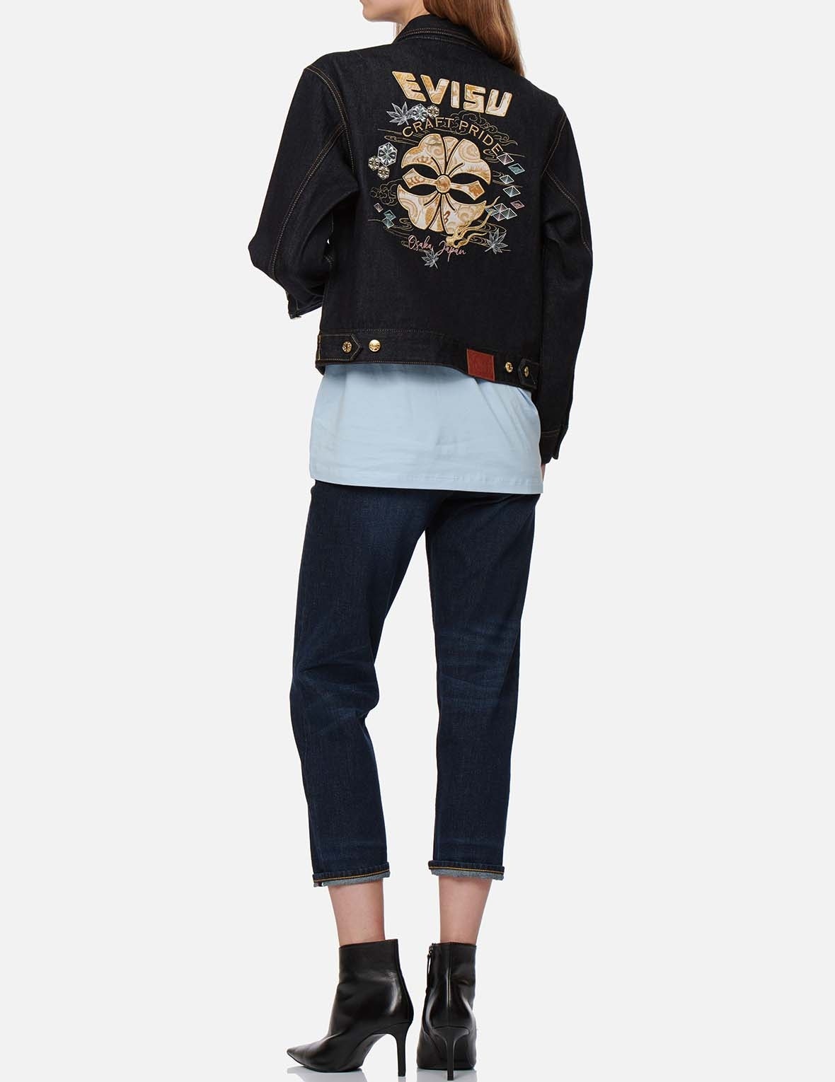 DRAGON BROCADE APPLIQUÉ DENIM JACKET - 5