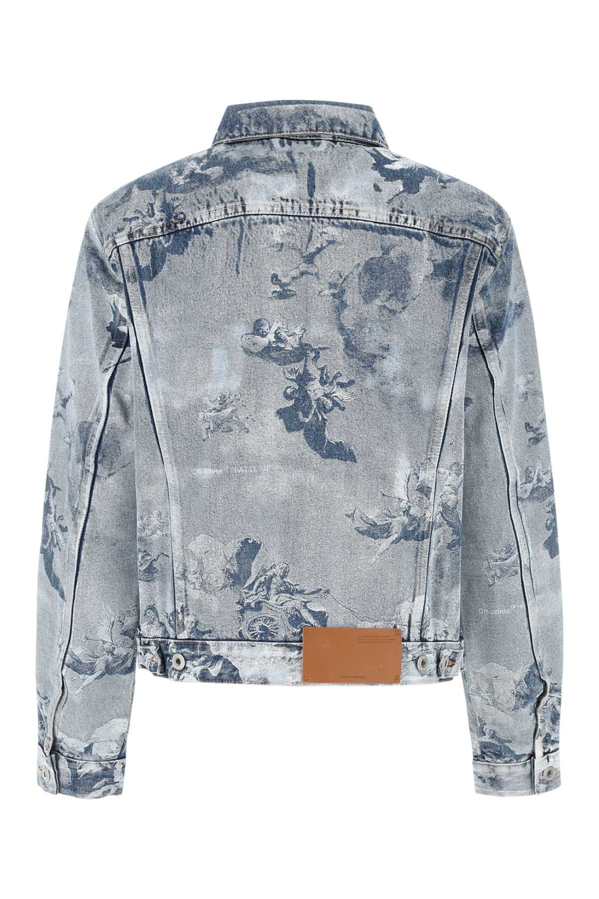 Off White Women Printed Denim Jacket - 2