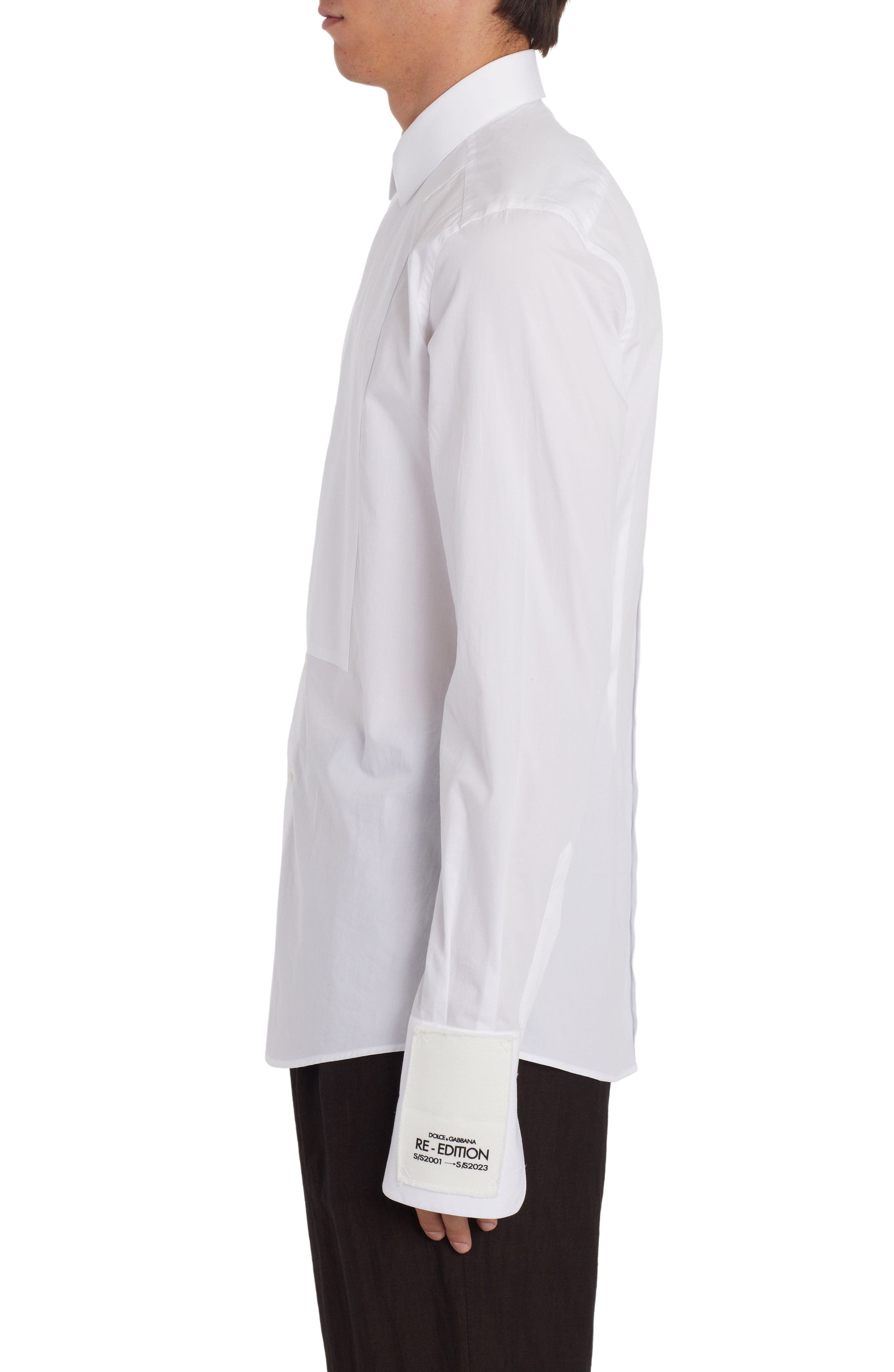 Cotton Poplin Tuxedo Shirt - 3
