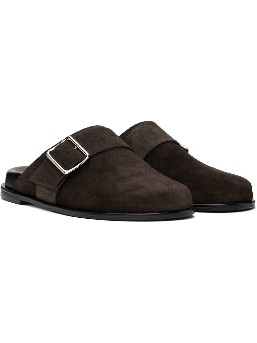 Brown Finja Leather Slip-on Loafers - 4