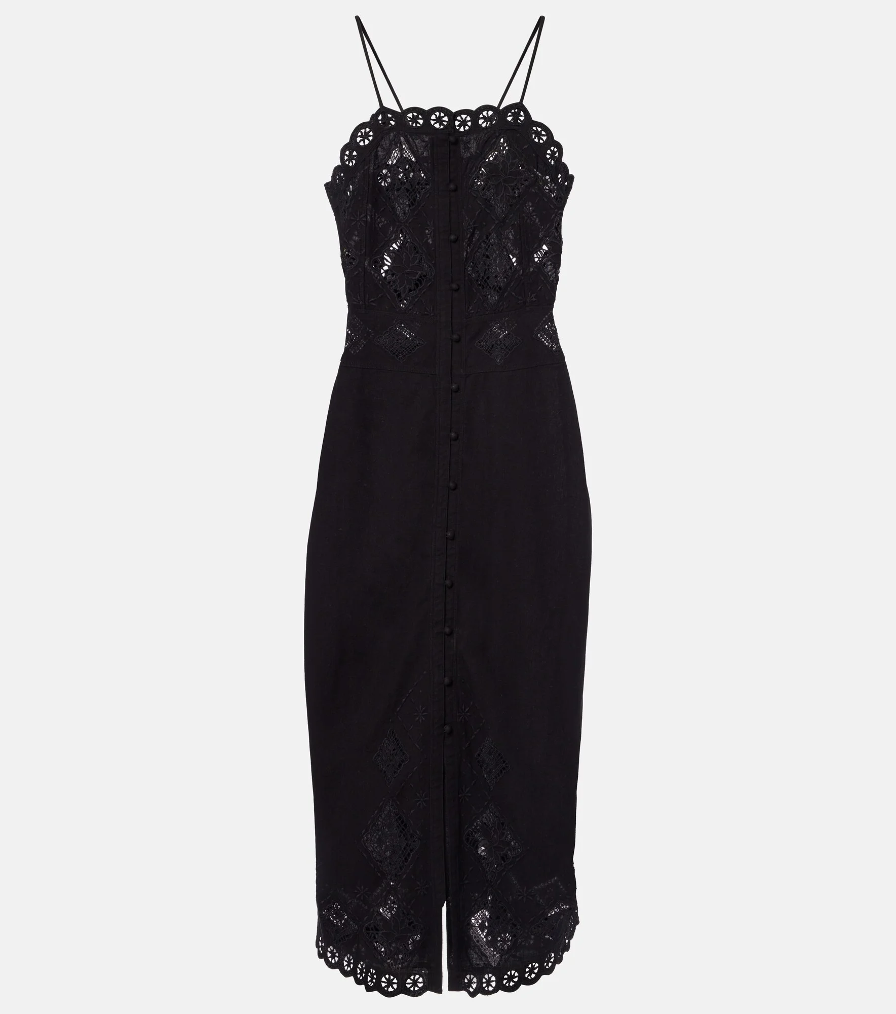 Nelsane cotton and linen midi dress - 1