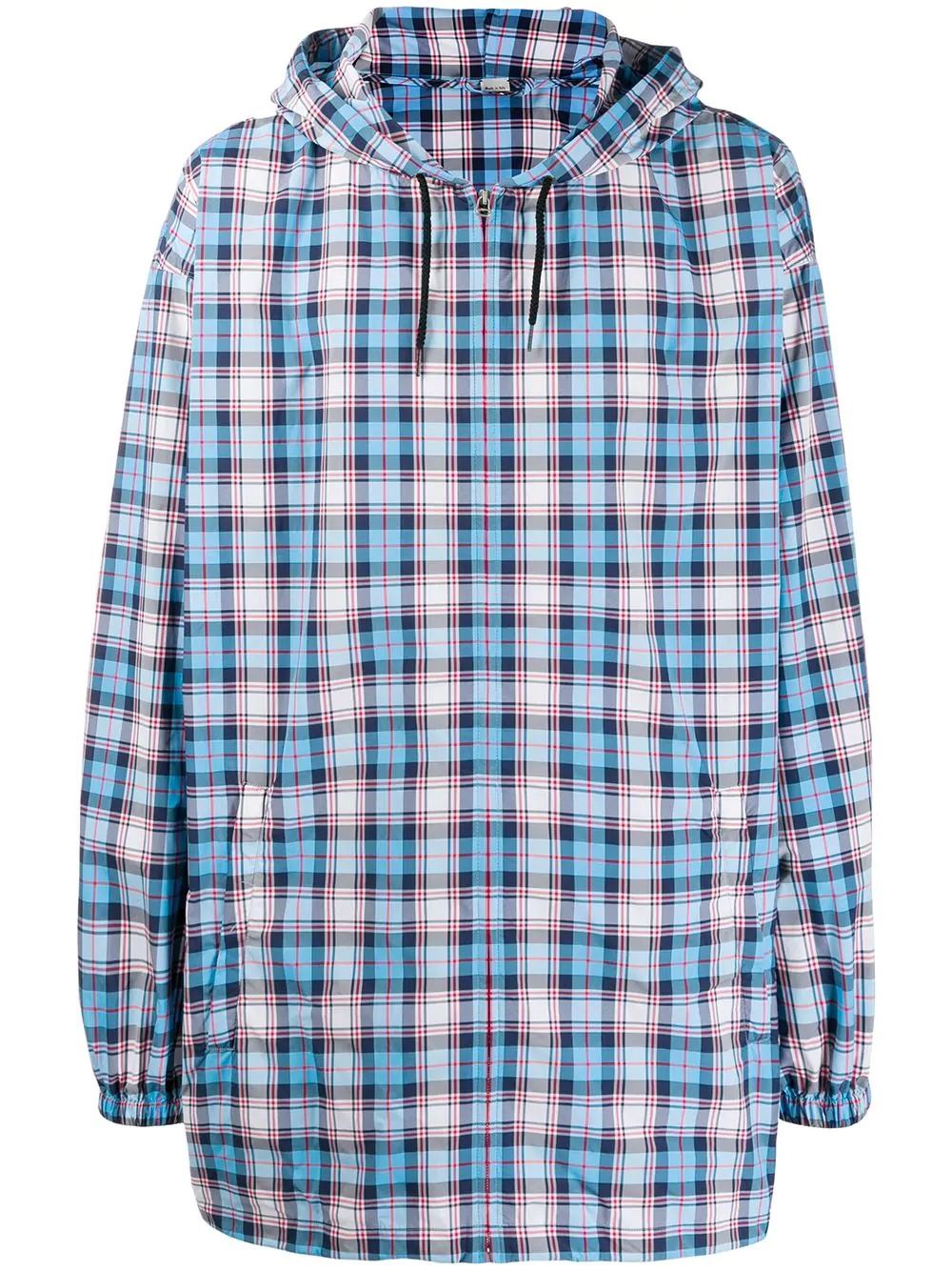 checked hooded jacket - 1