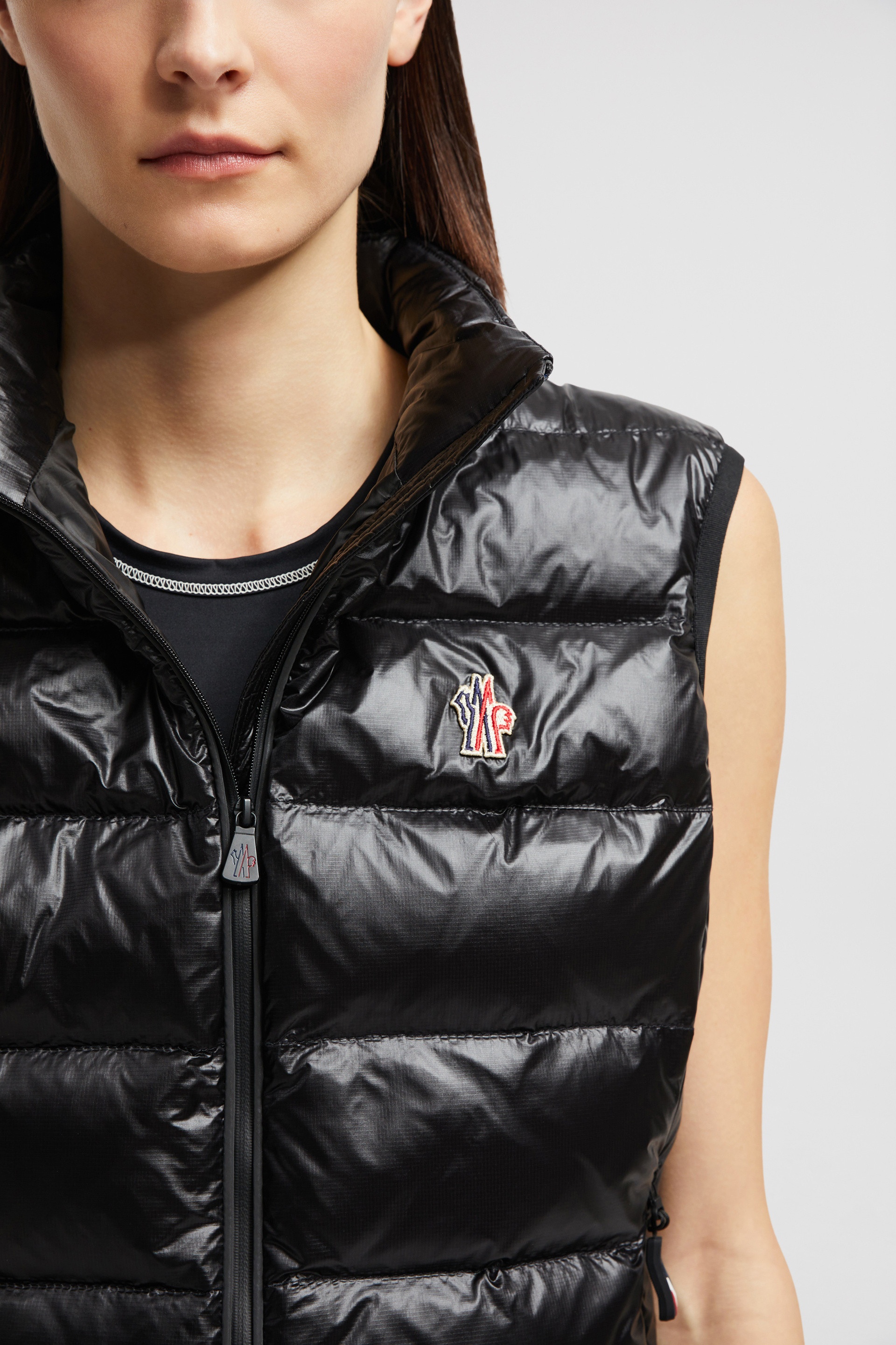 Padded Zip-Up Jersey Vest - 7