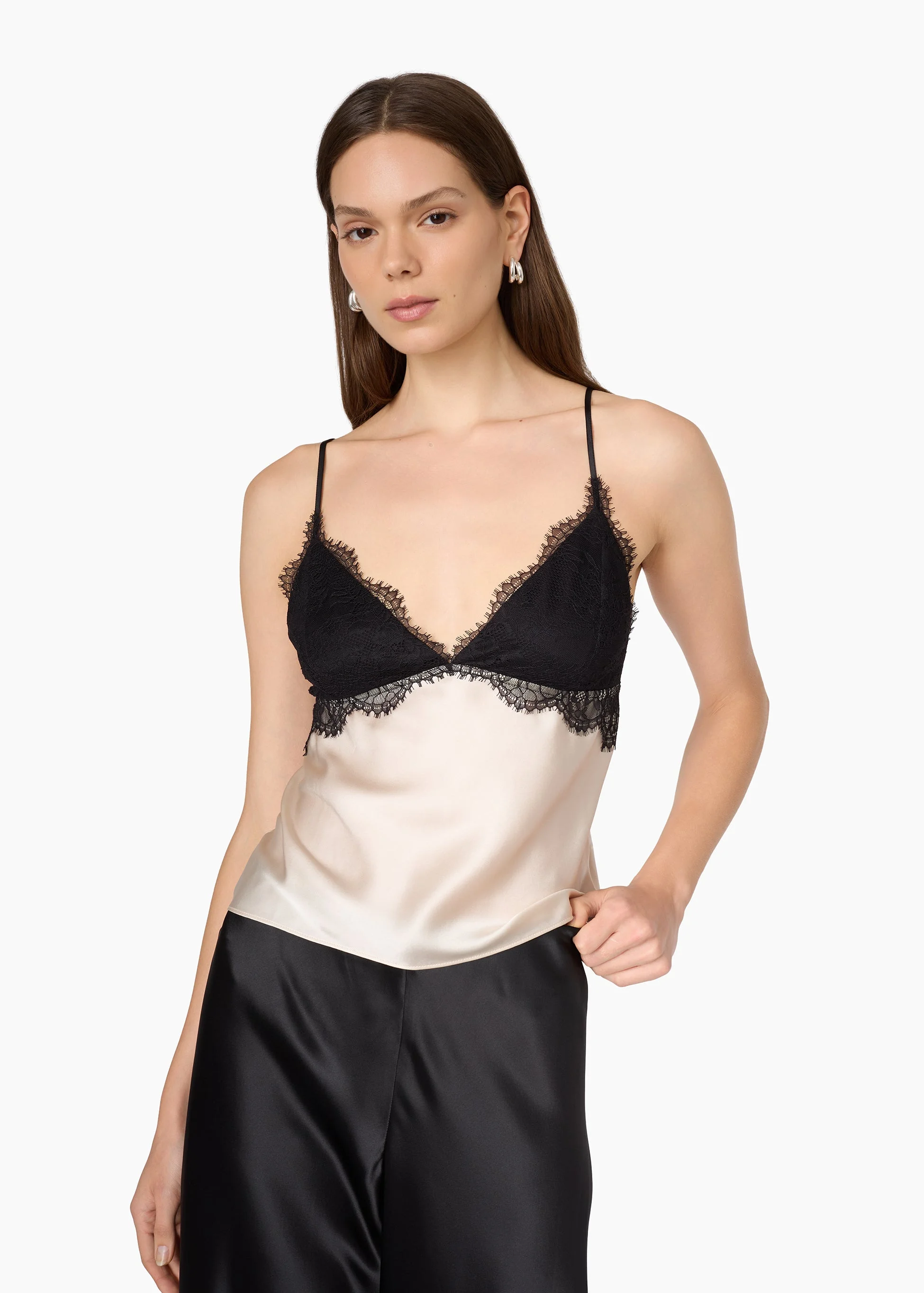 HILDA CAMISOLE OAT/BLACK - 1