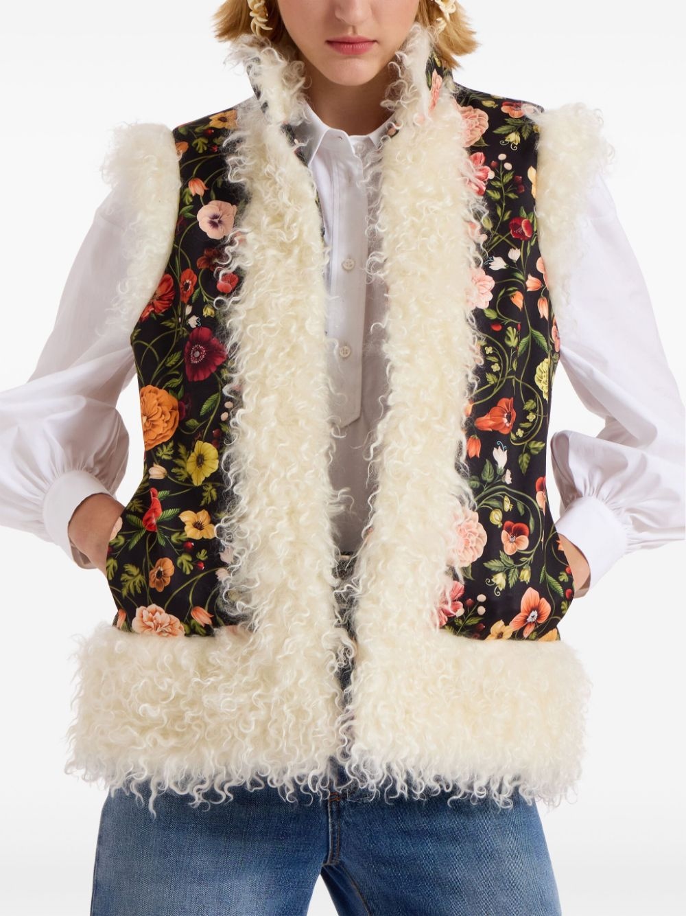 sleeveless folk jacket - 2