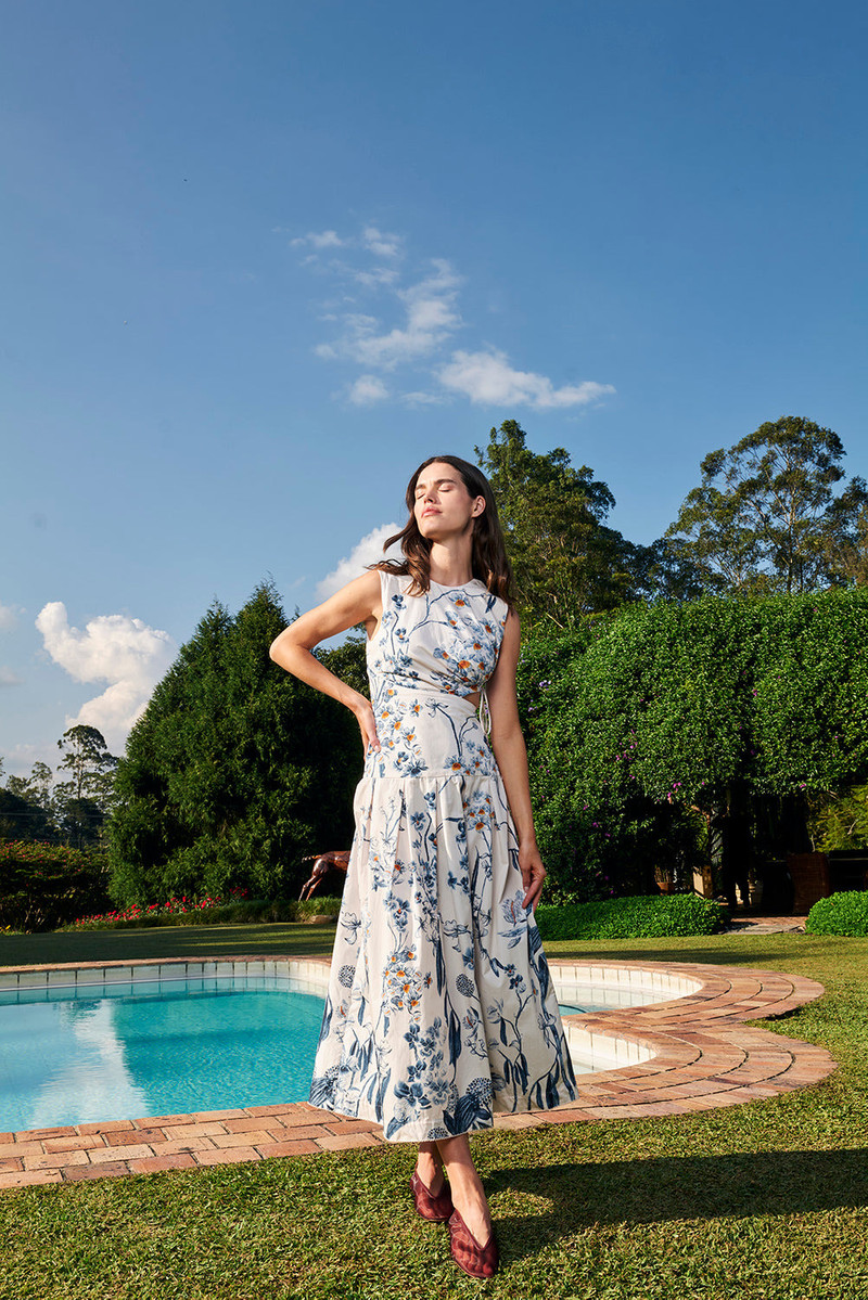 Otoño Petalo Midi Dress 4