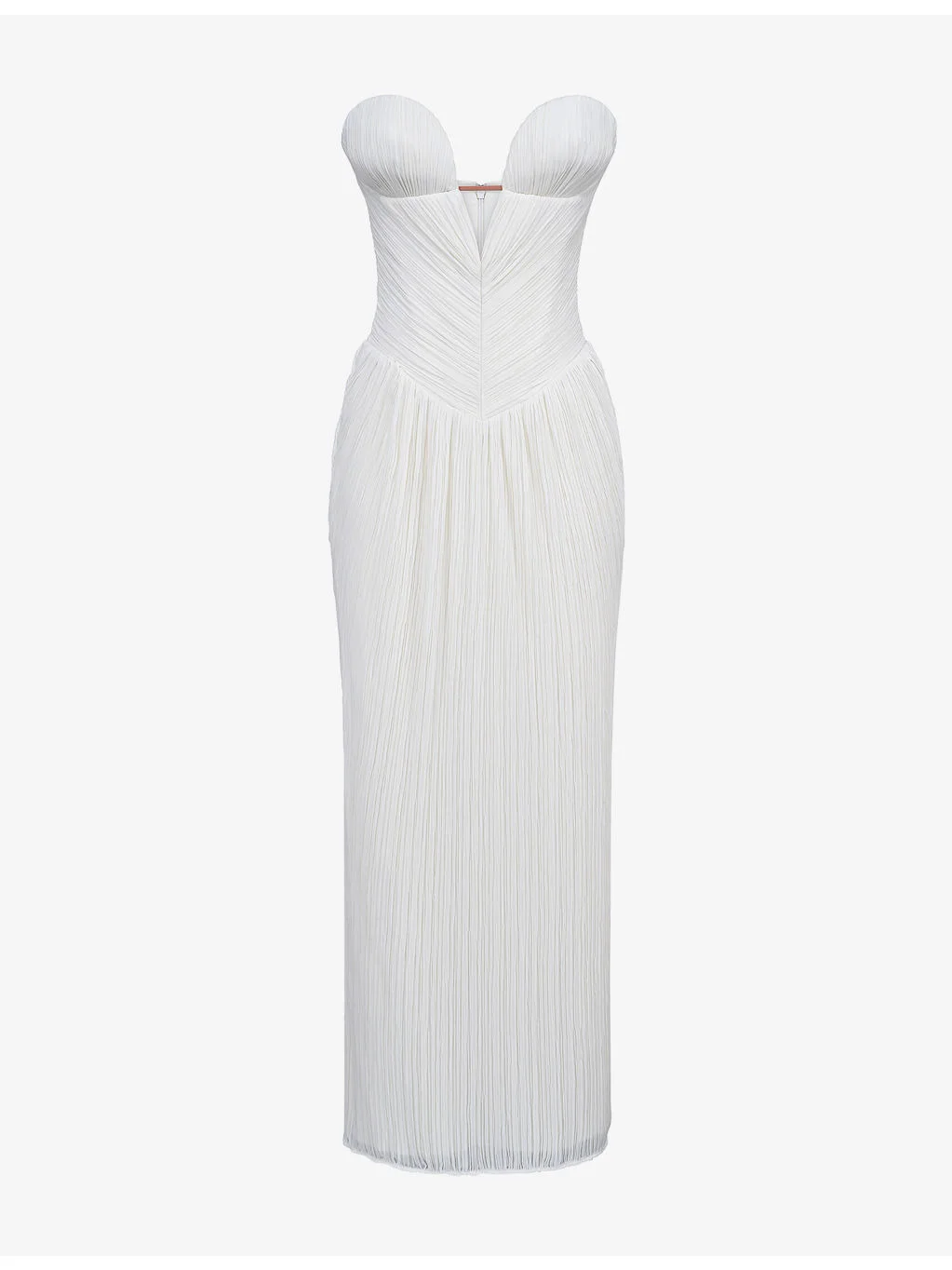 Valeriana Micro-Pleat Woven Maxi Gown - 1
