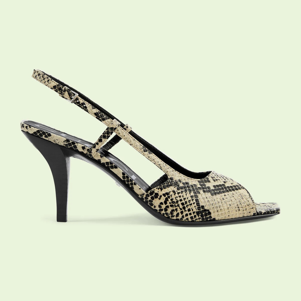 Women's python print mid-heel pump - 1