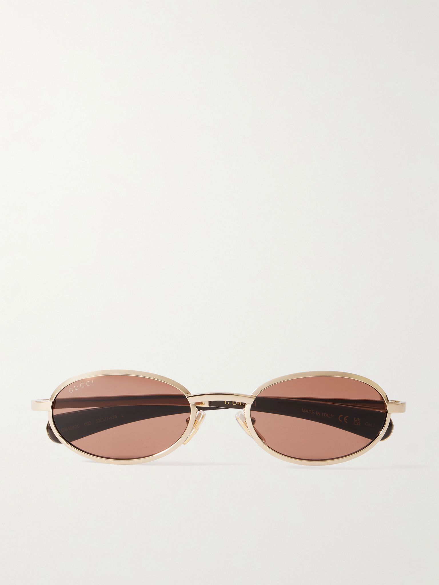 Rodeo Drive oval-frame gold-tone sunglasses Gold - 1