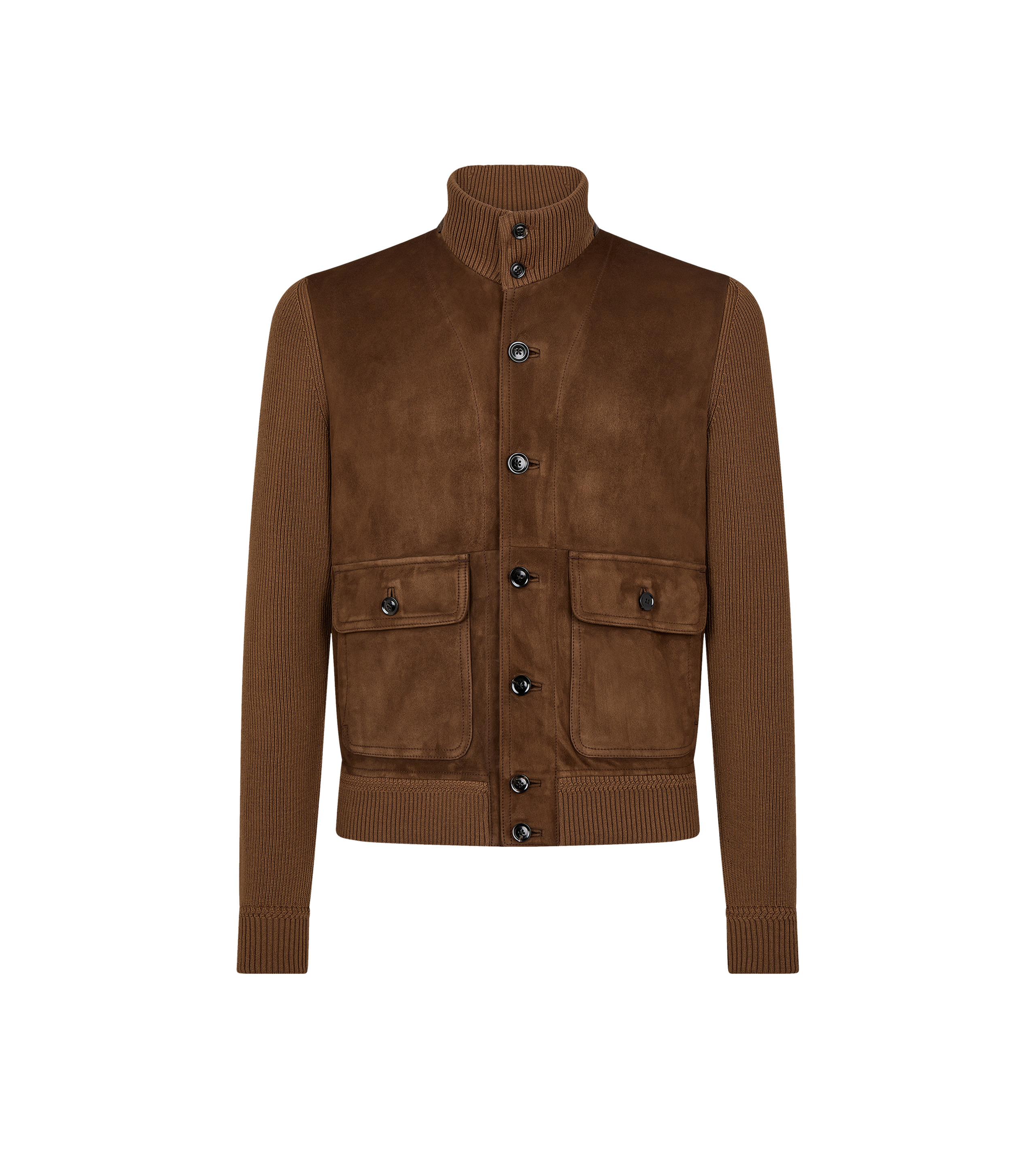 SUEDE FRONT MERINO BLOUSON - 1