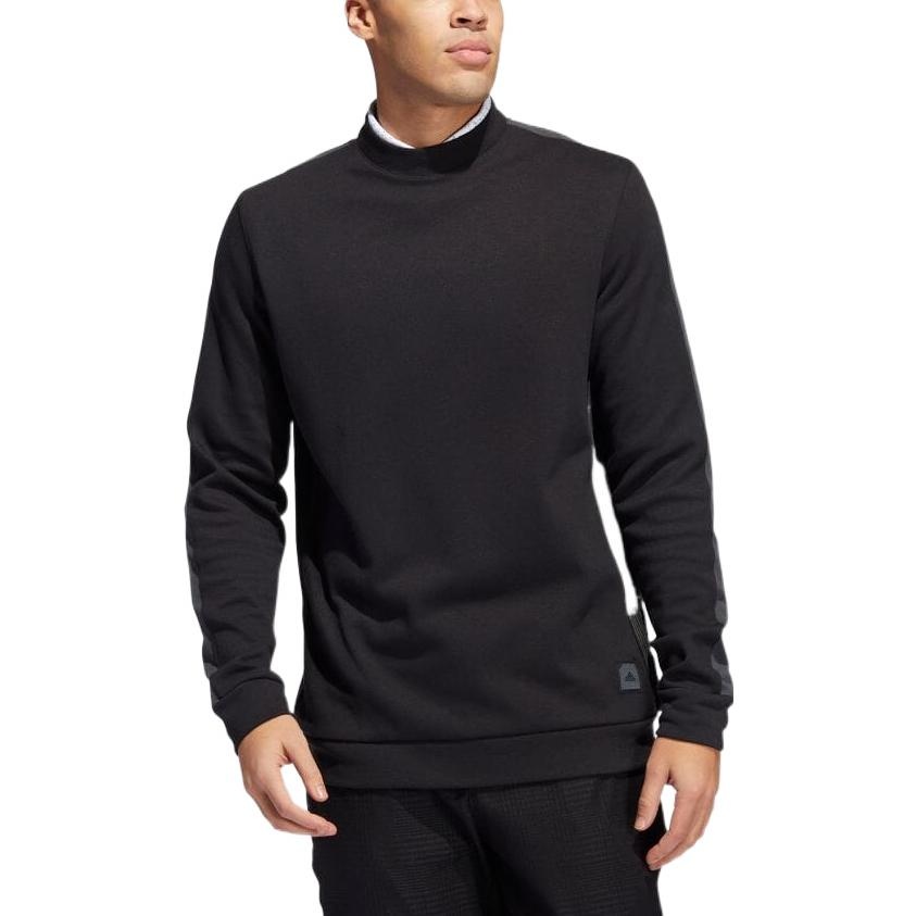 Men's adidas Colorblock Round Neck Casual Long Sleeves Black HA0594 - 2