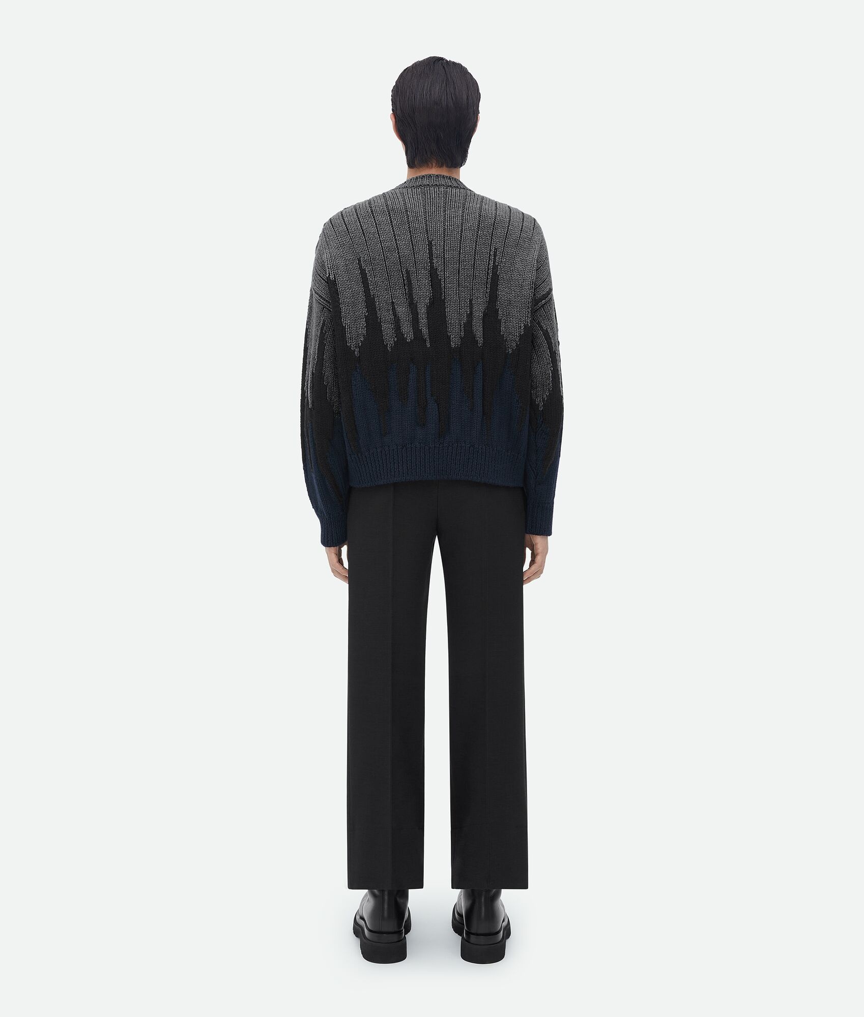 wool graphic knit jumper - 3