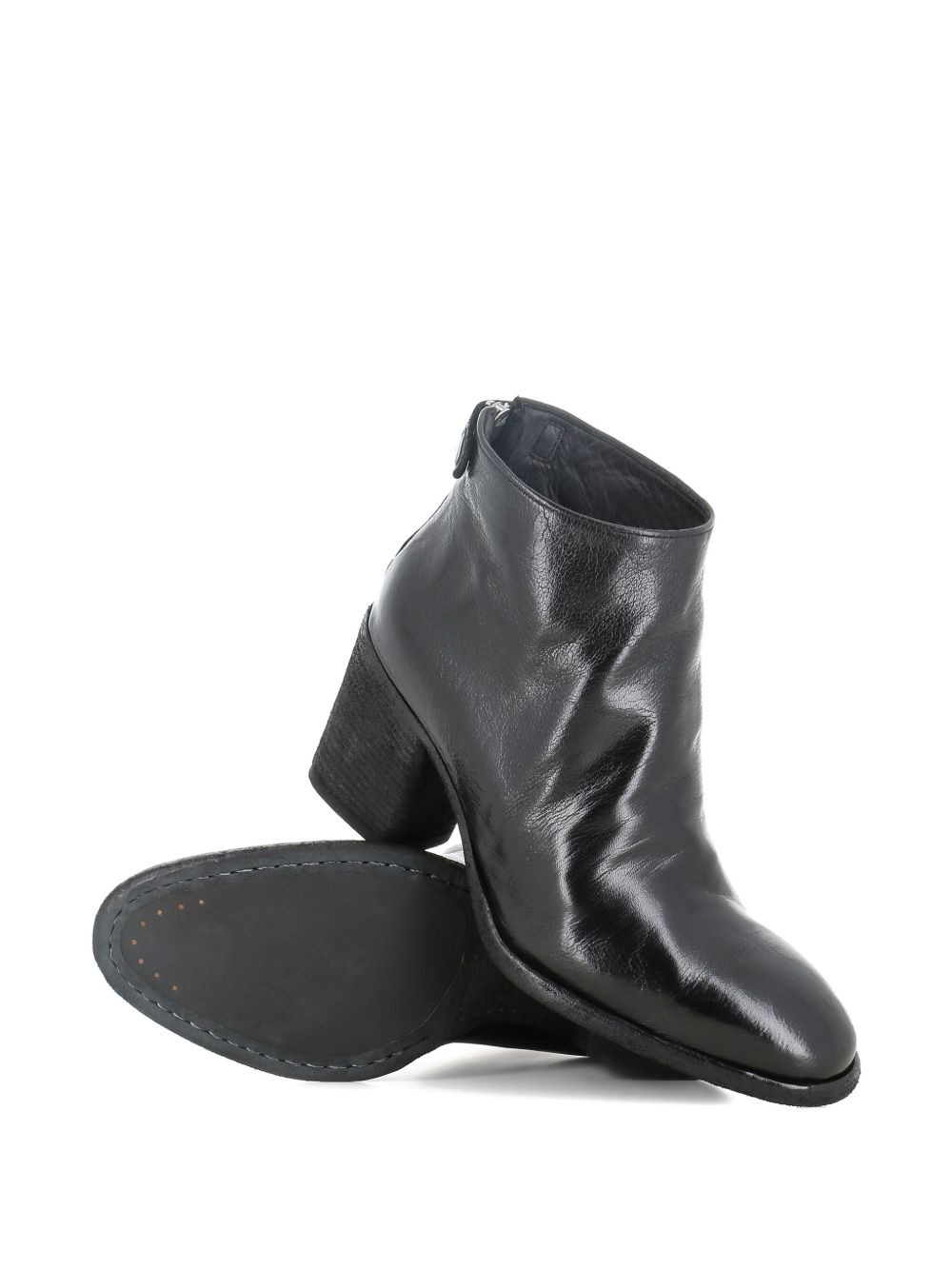 zip-fastening block-heel boots - 4