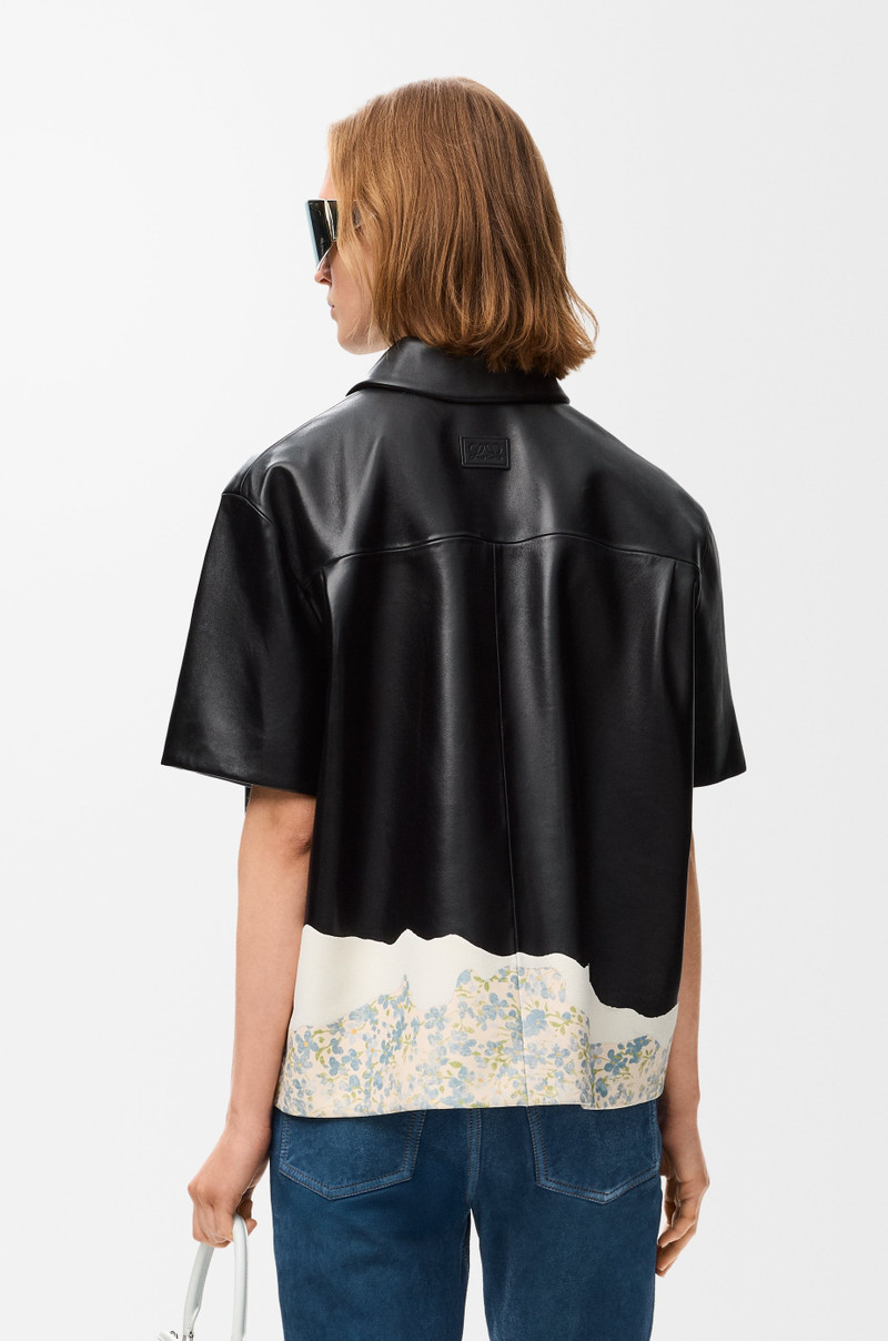 Short sleeve shirt in nappa lambskin 4