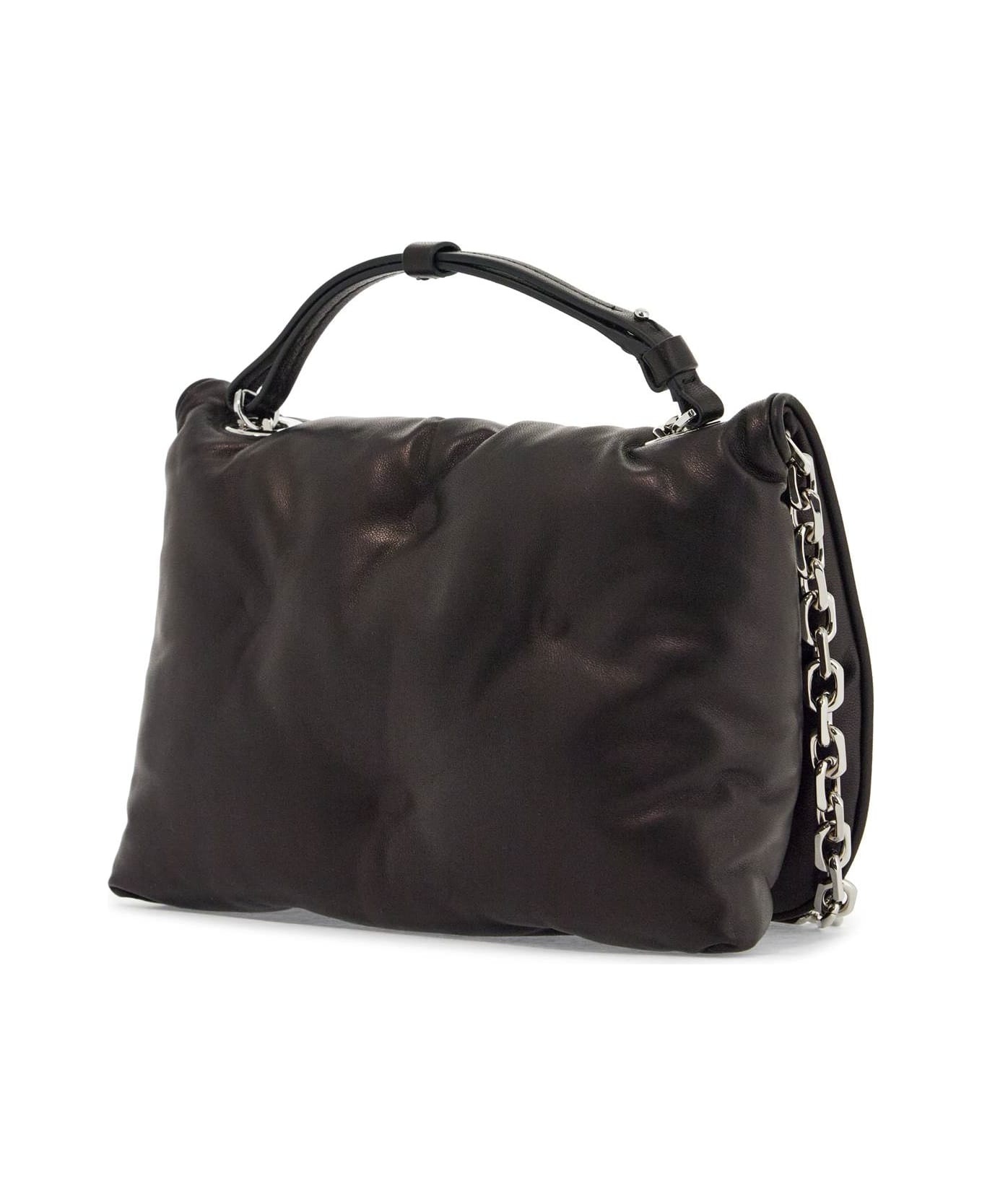 'glam Slam' Black Leather Crossbody Bag - 2