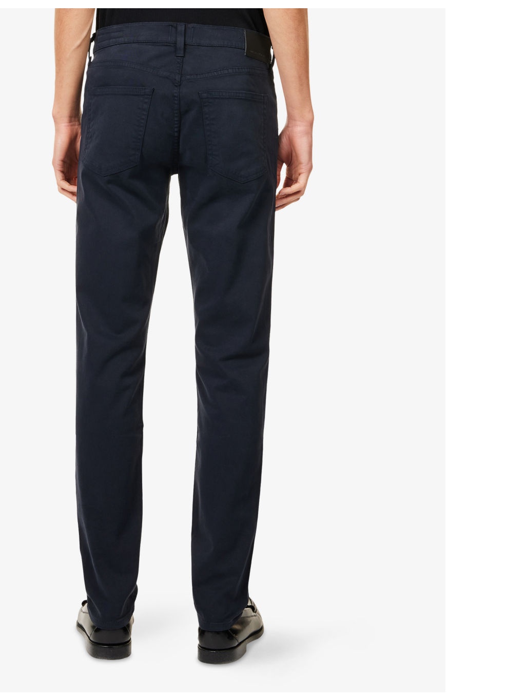 London slip-pocket straight-leg regular-fit cotton-blend trousers - 4