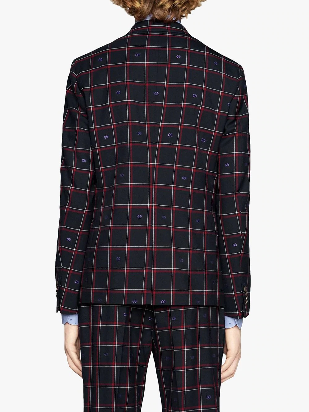 Cambridge GG checked blazer - 4