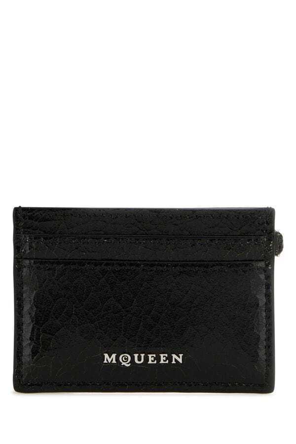 Black leather card holder - 1