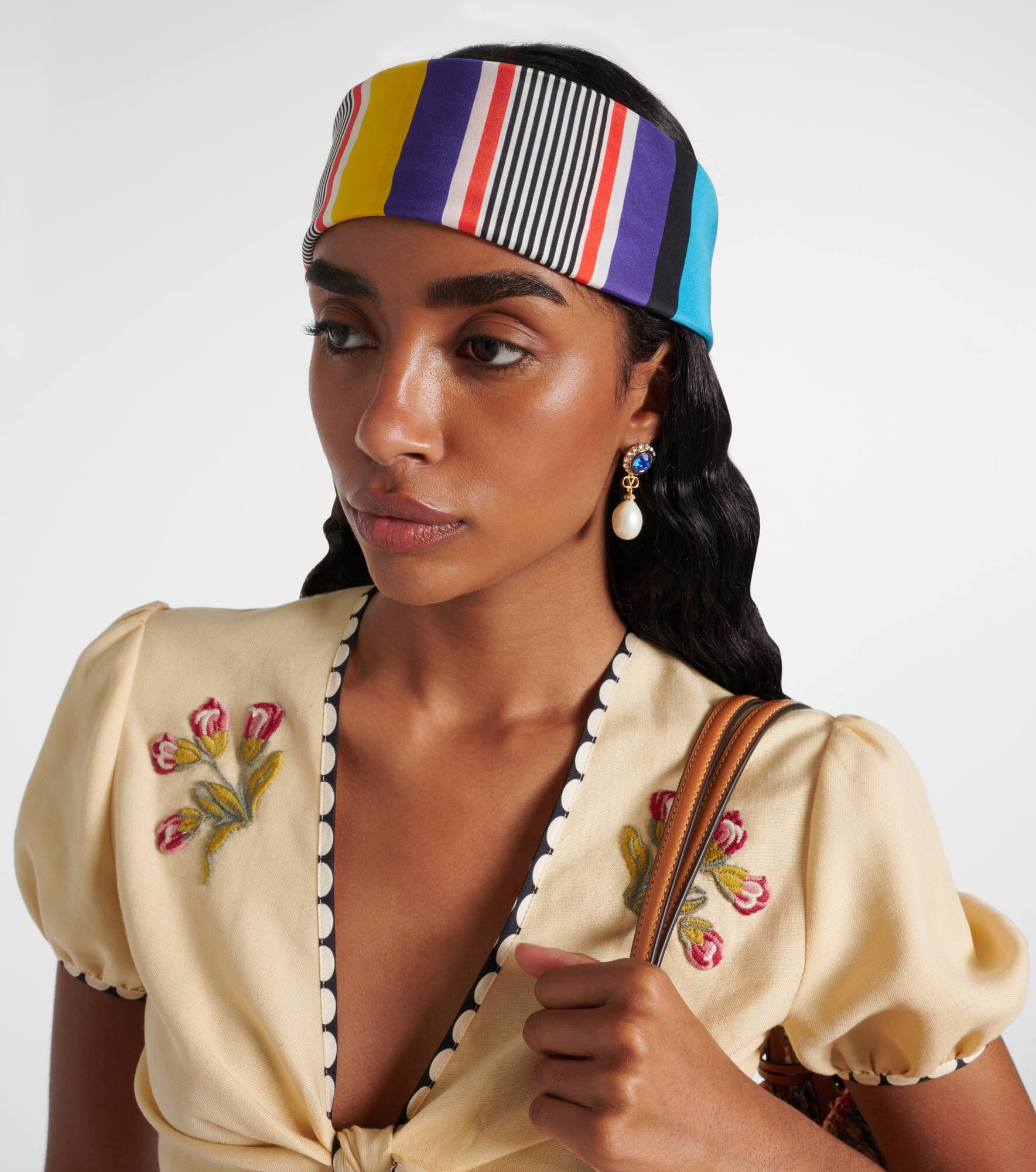 Escape printed silk headband - 2