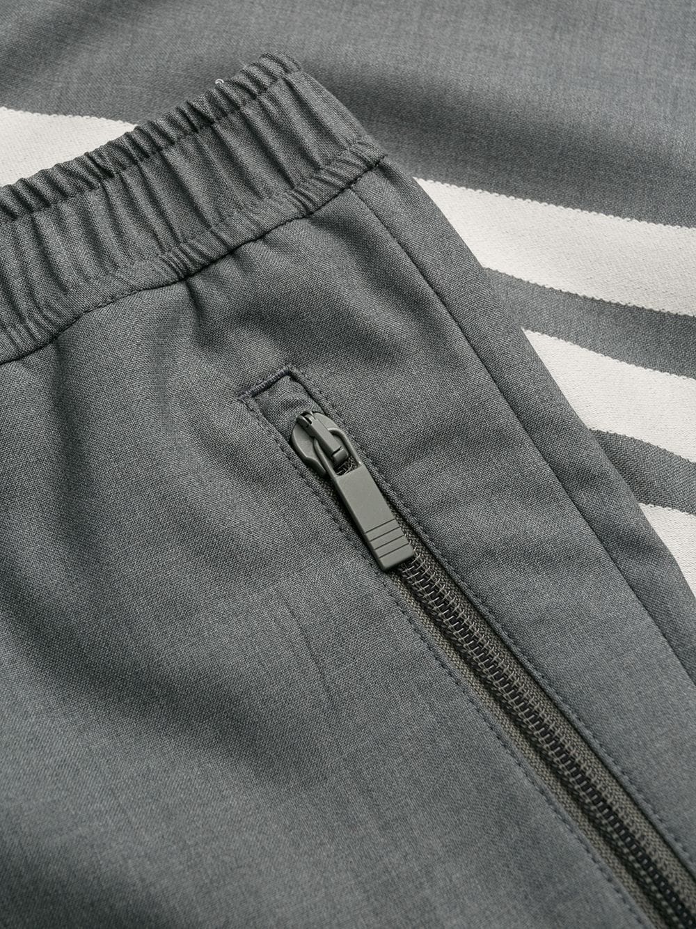 plain weave suiting track pants - 6