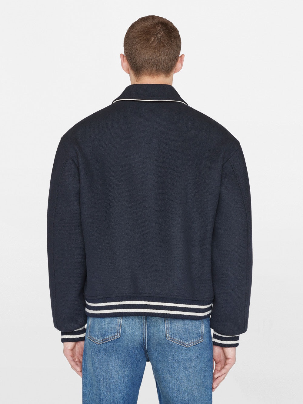 Fall Varsity Jacket in Midnight Blue - 8