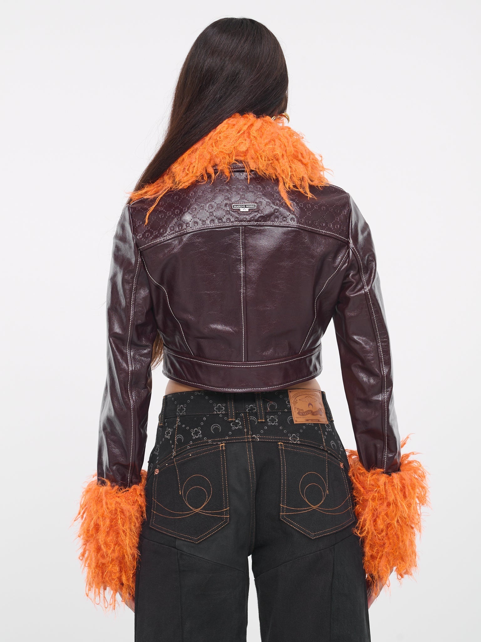 Embossed Leather Jacket - 3