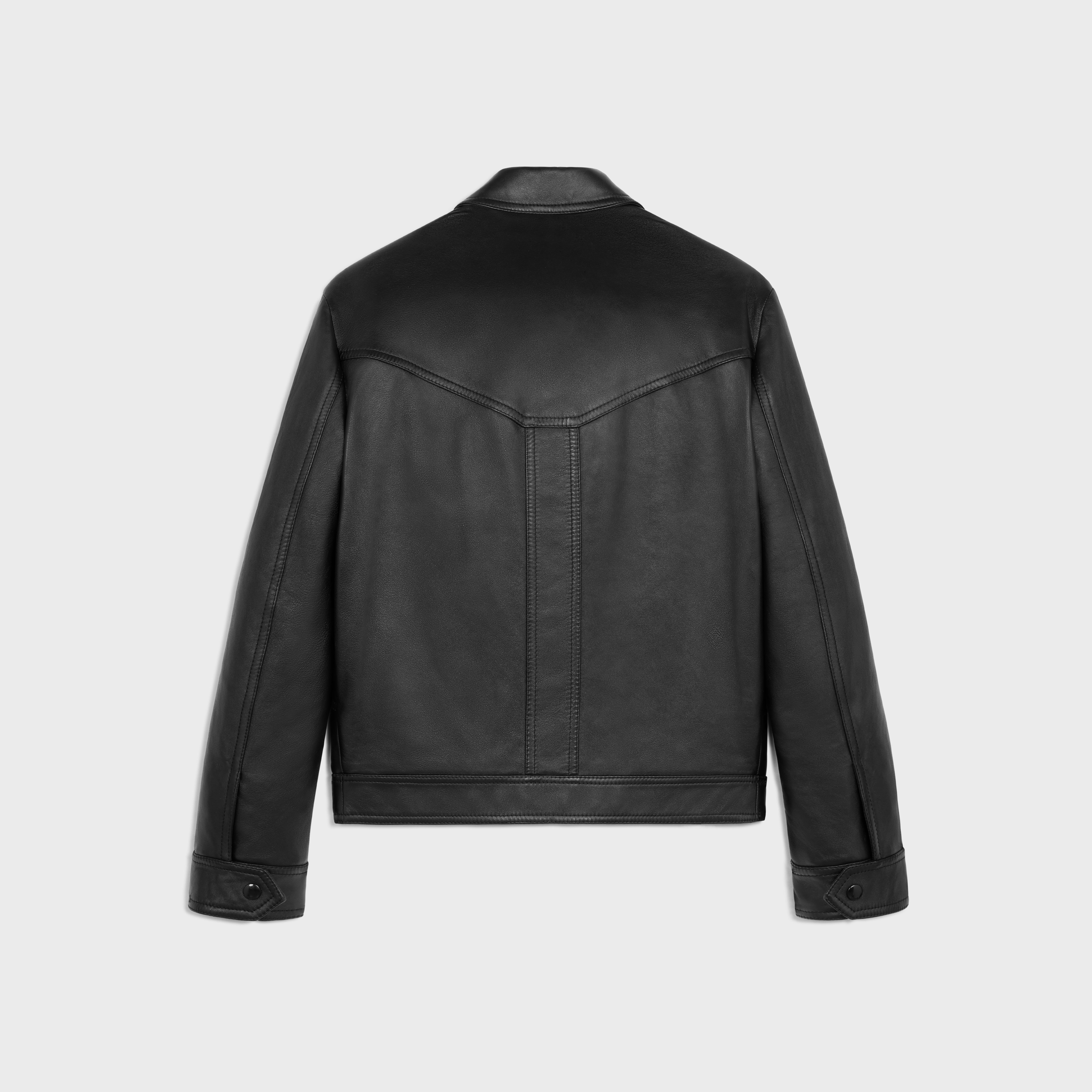 loose blouson jacket in soft lambskin - 2