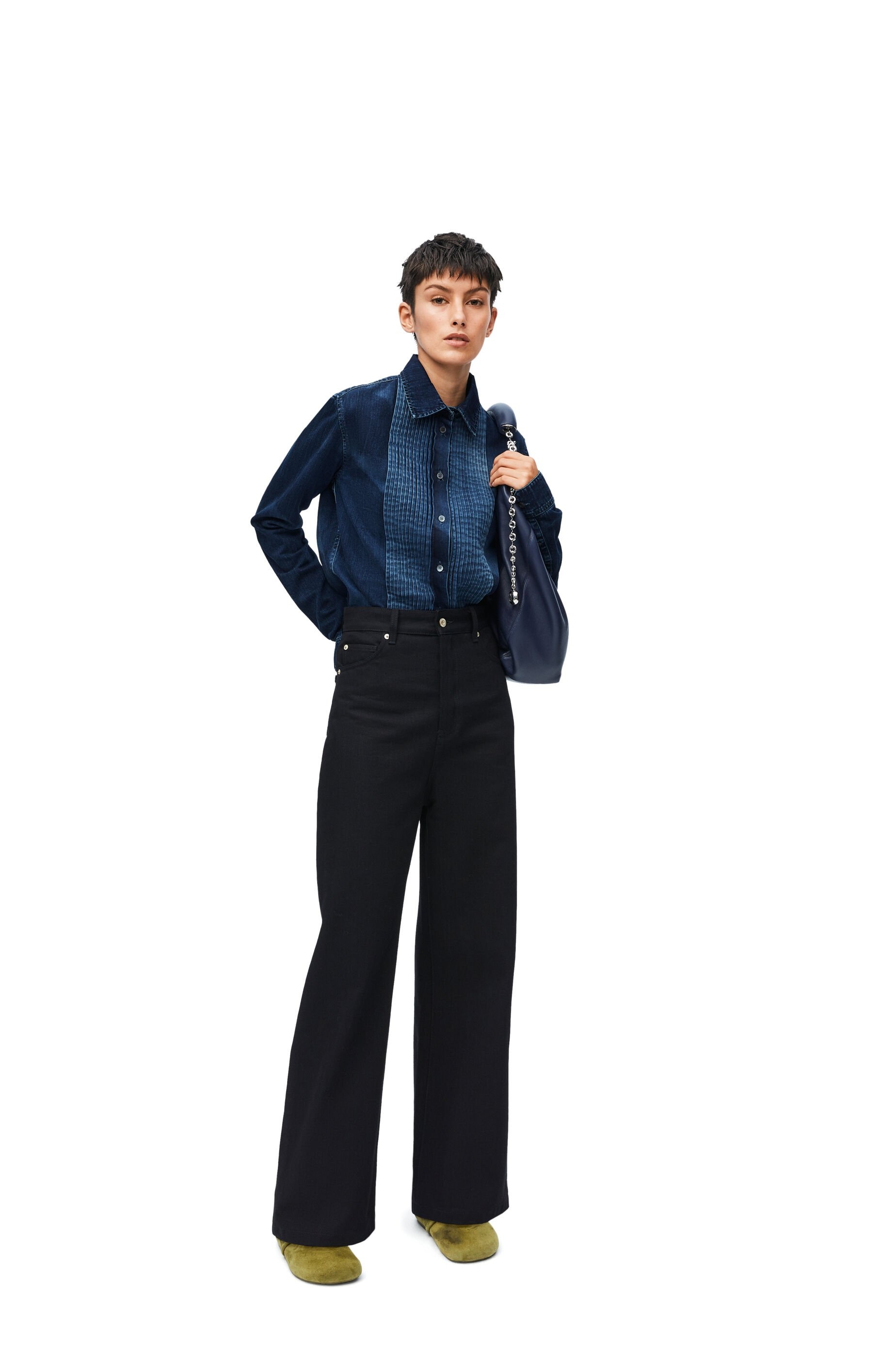 Pleated shirt in denim - 2