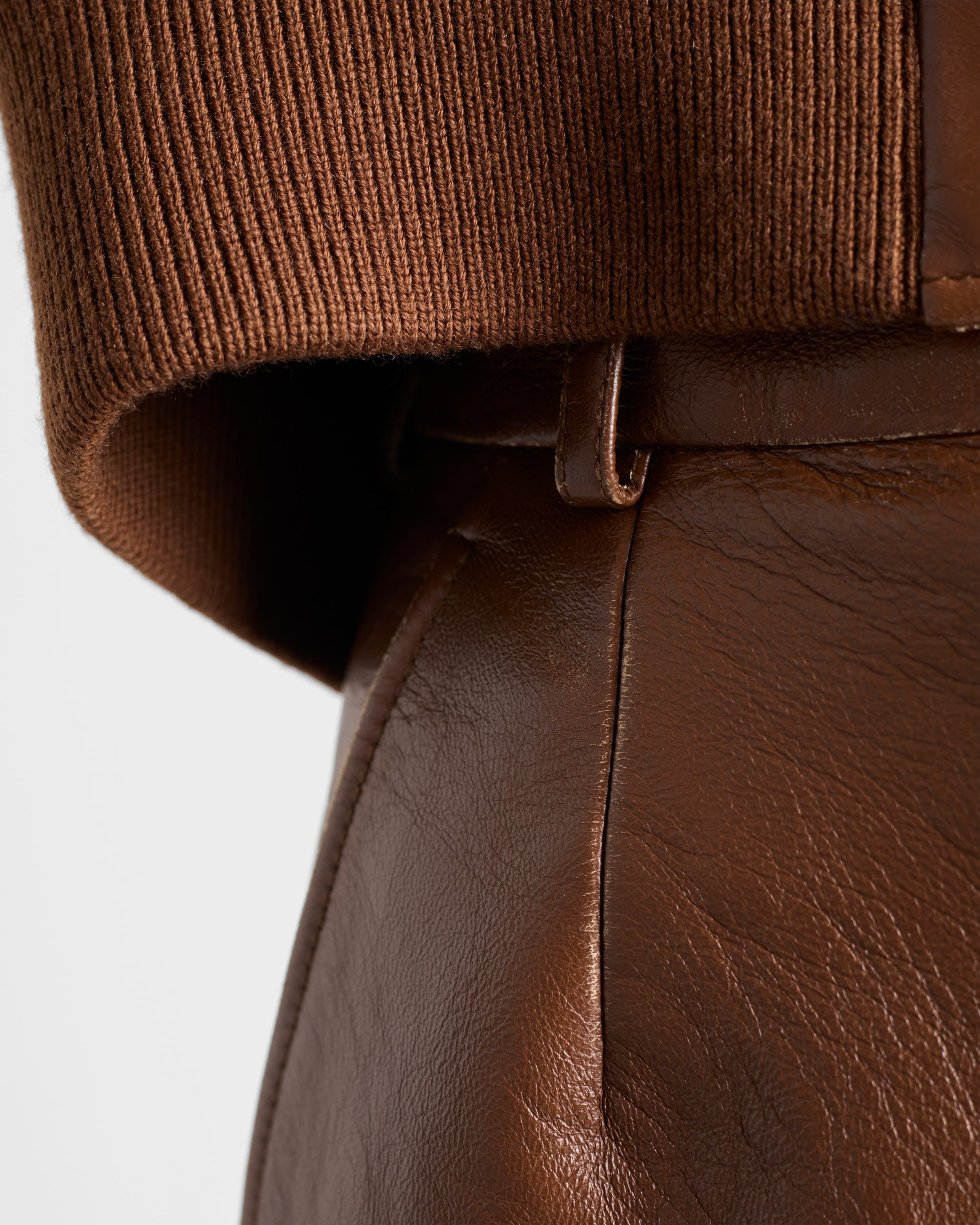 Nappa leather pencil skirt - 3