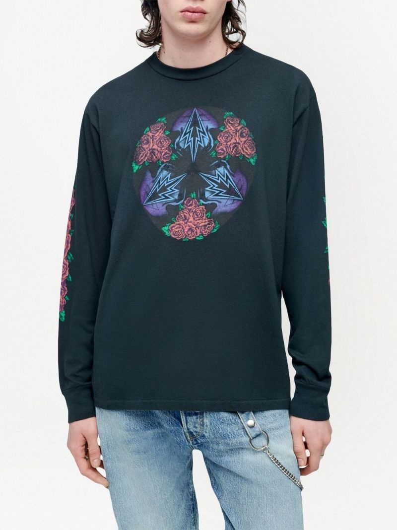 cosmic rose-print sweatshirt - 3