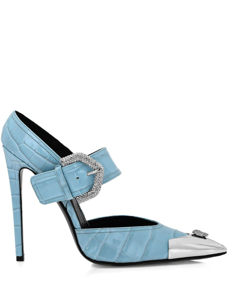 crocodile-embossed pumps 1