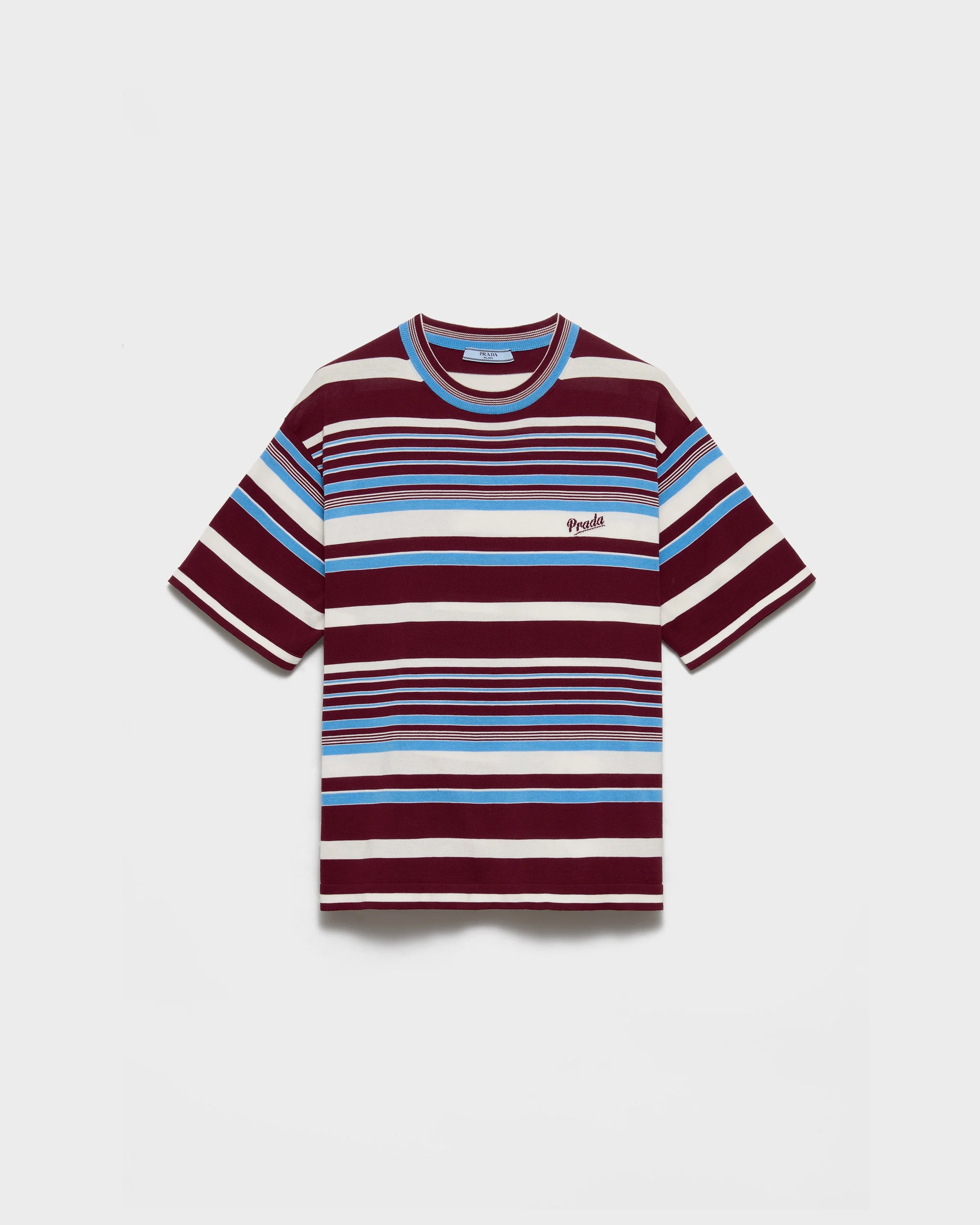 Striped cotton crew-neck sweater - 1