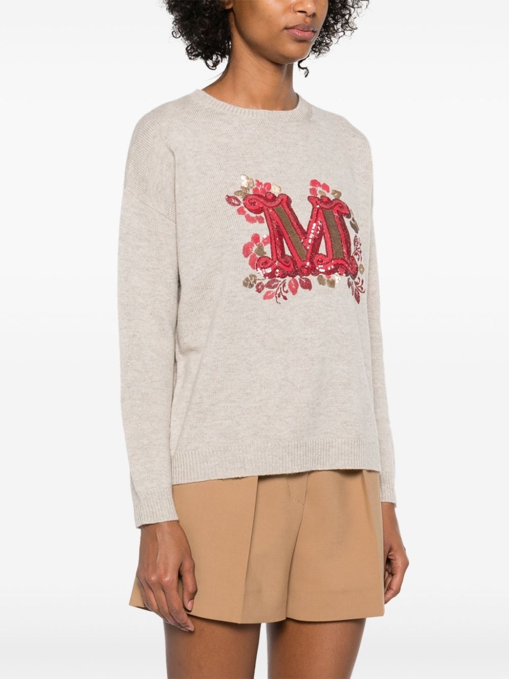 sequin-embellished sweater - 3