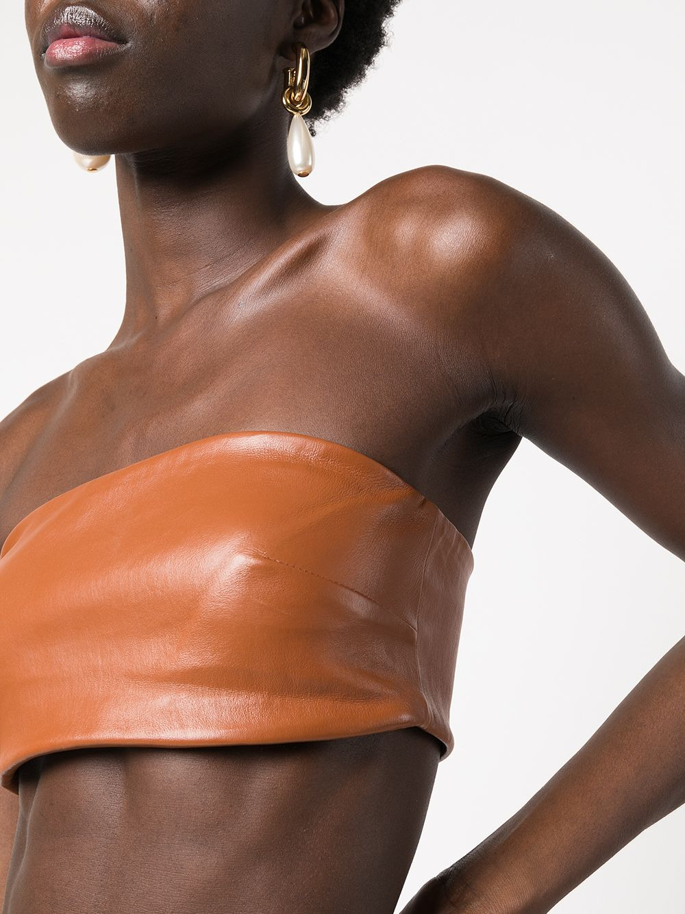 bandeau-style cropped top - 5