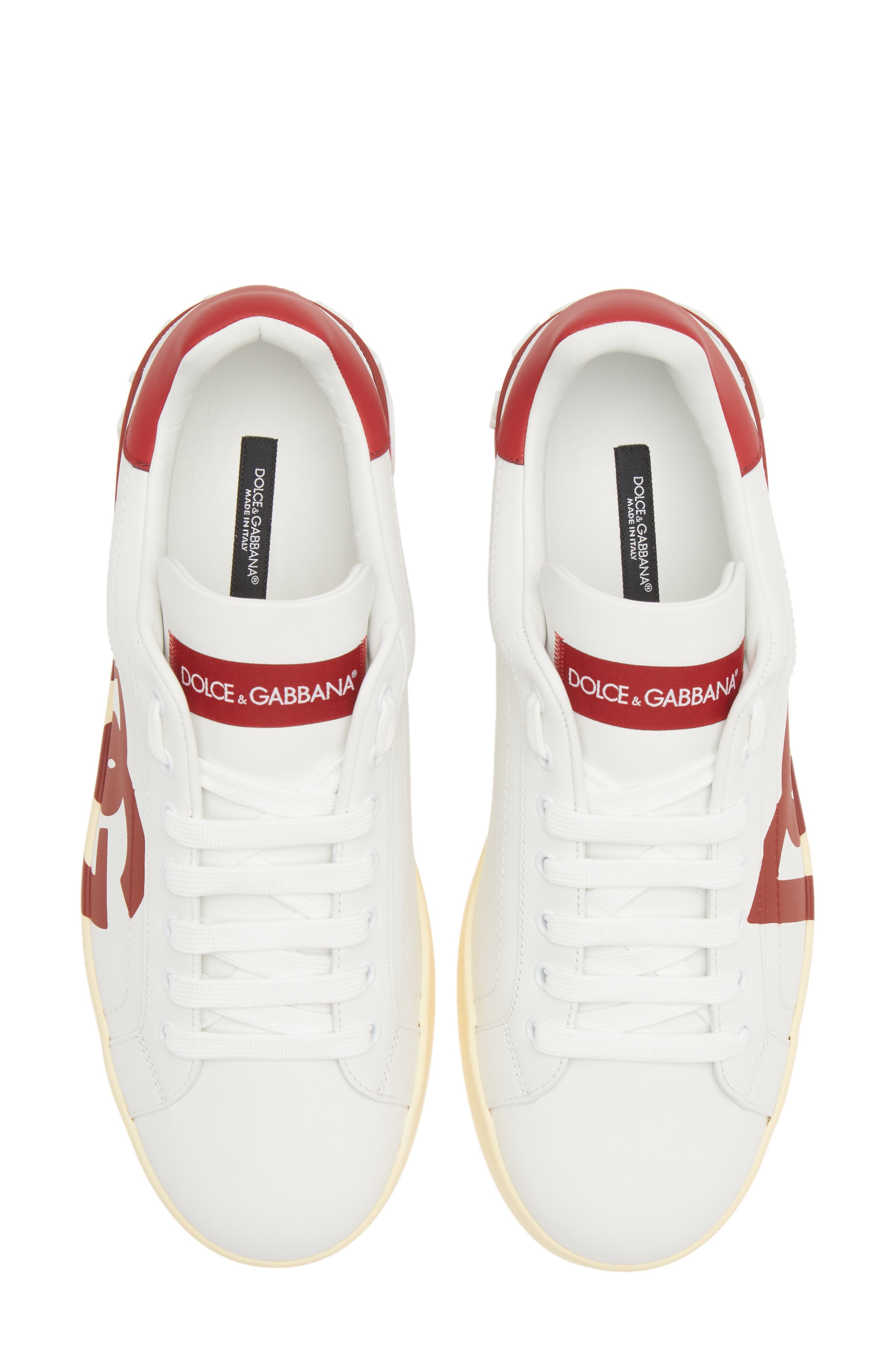 Dolce&Gabbana Portofino Sneaker in White/Poppy at Nordstrom - 5