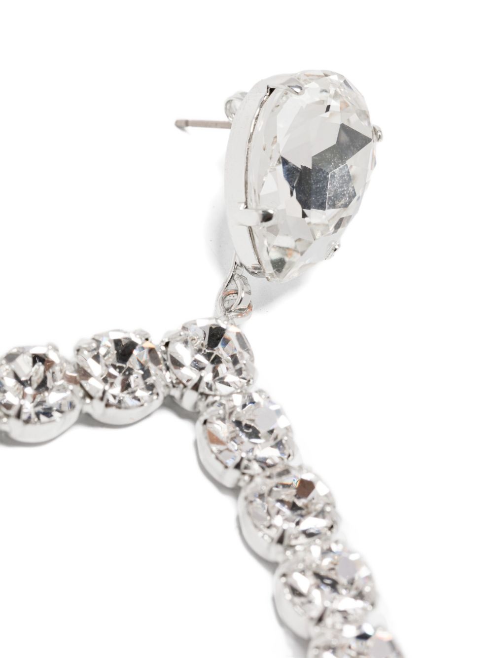crystal-embellishment drop earrings - 3