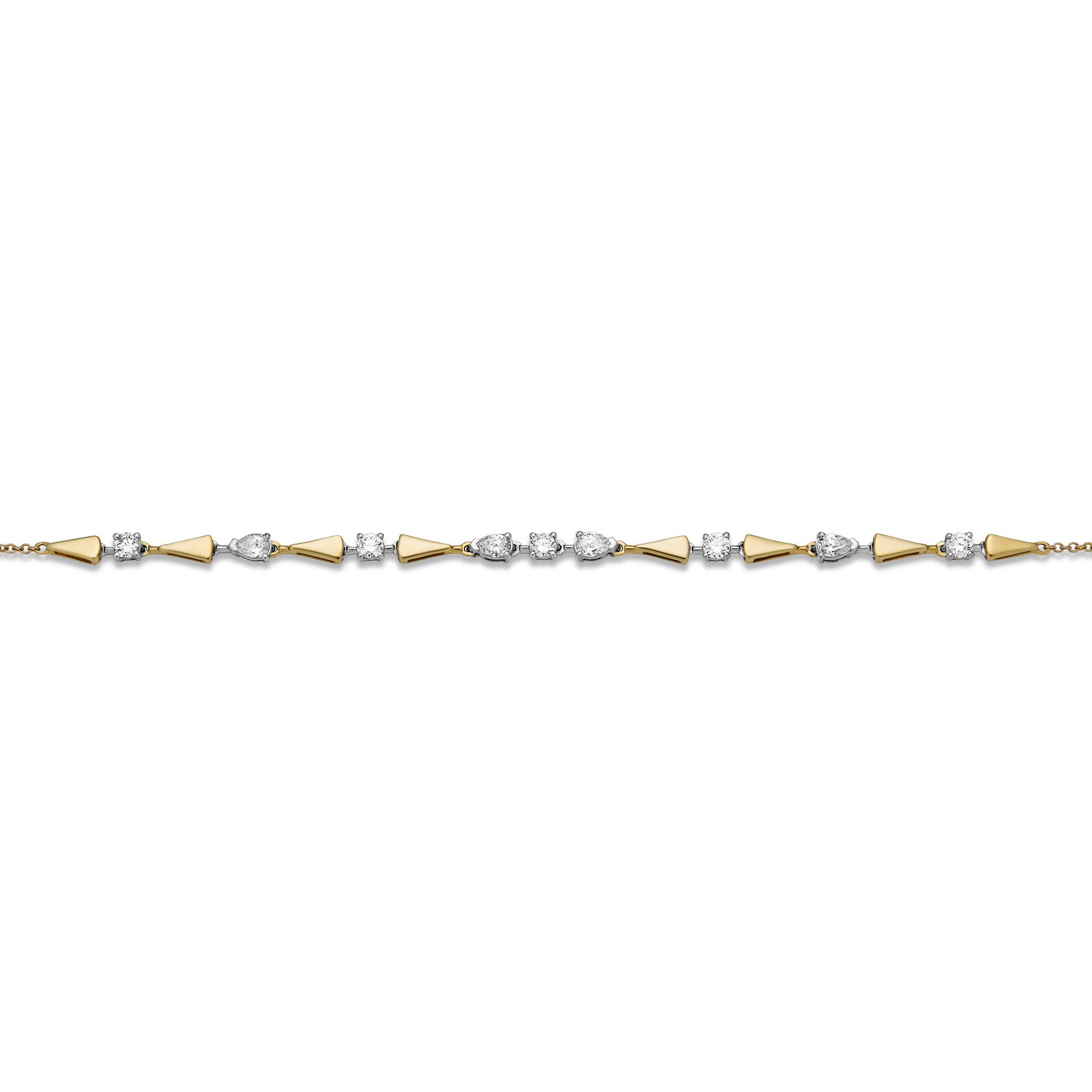 Diamond Gold Link Bracelet - 3