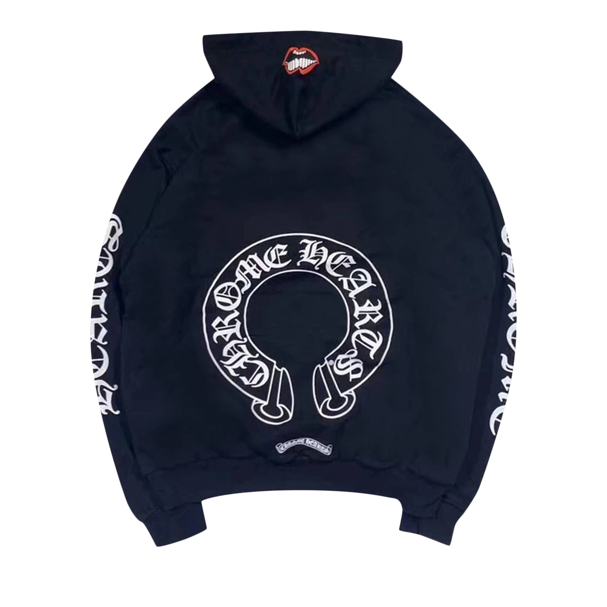 Chrome Hearts x Matty Boy Chomper Horseshoe Hoodie 'Black' - 2