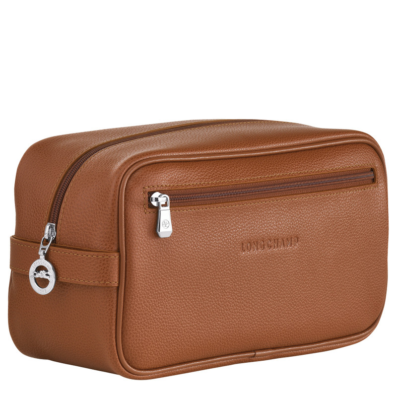 Longchamp Le Foulonné Toiletry case Caramel - Leather outlook