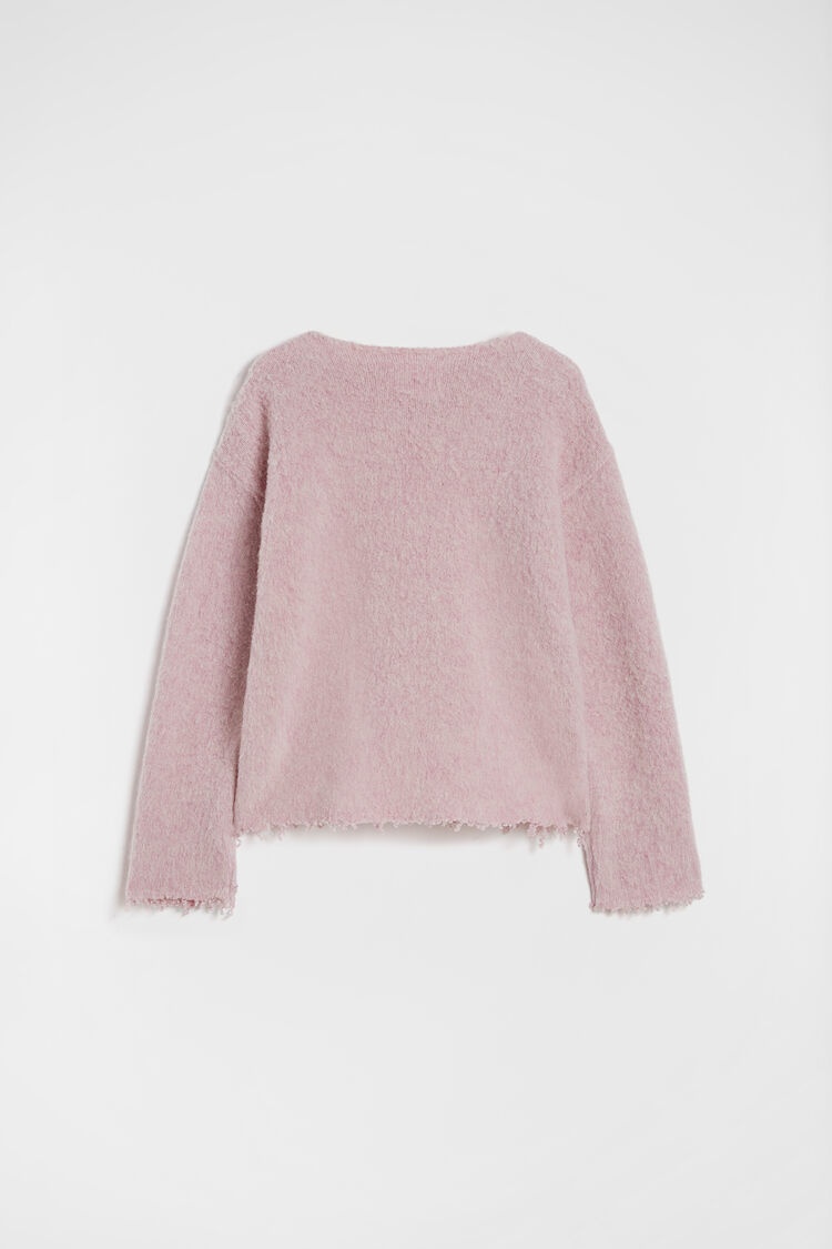 Wool Blend Boat-Neck Sweater - 7