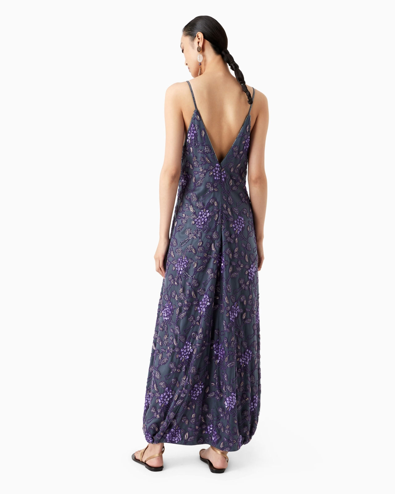 Embroidered long dress - 3