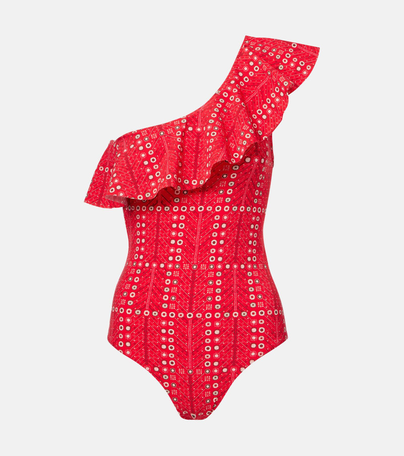 Sicilya ruffled printed swimsuit 1