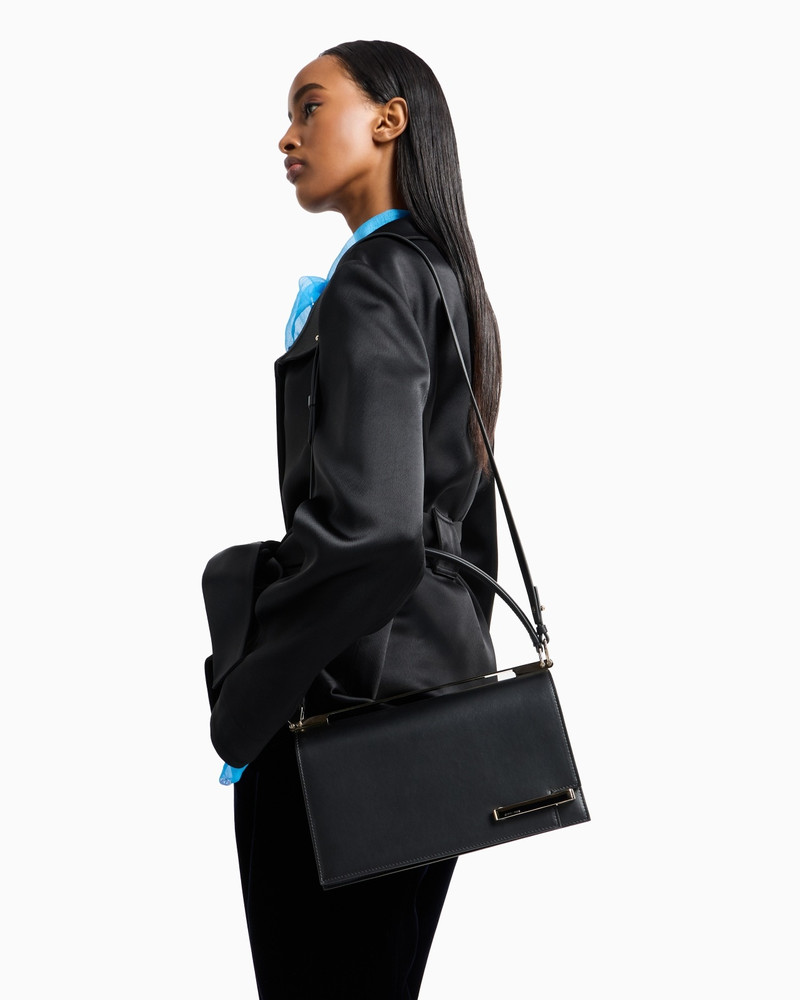 MEDIUM LEATHER HANDBAG WITH SHOULDER STRAP 7