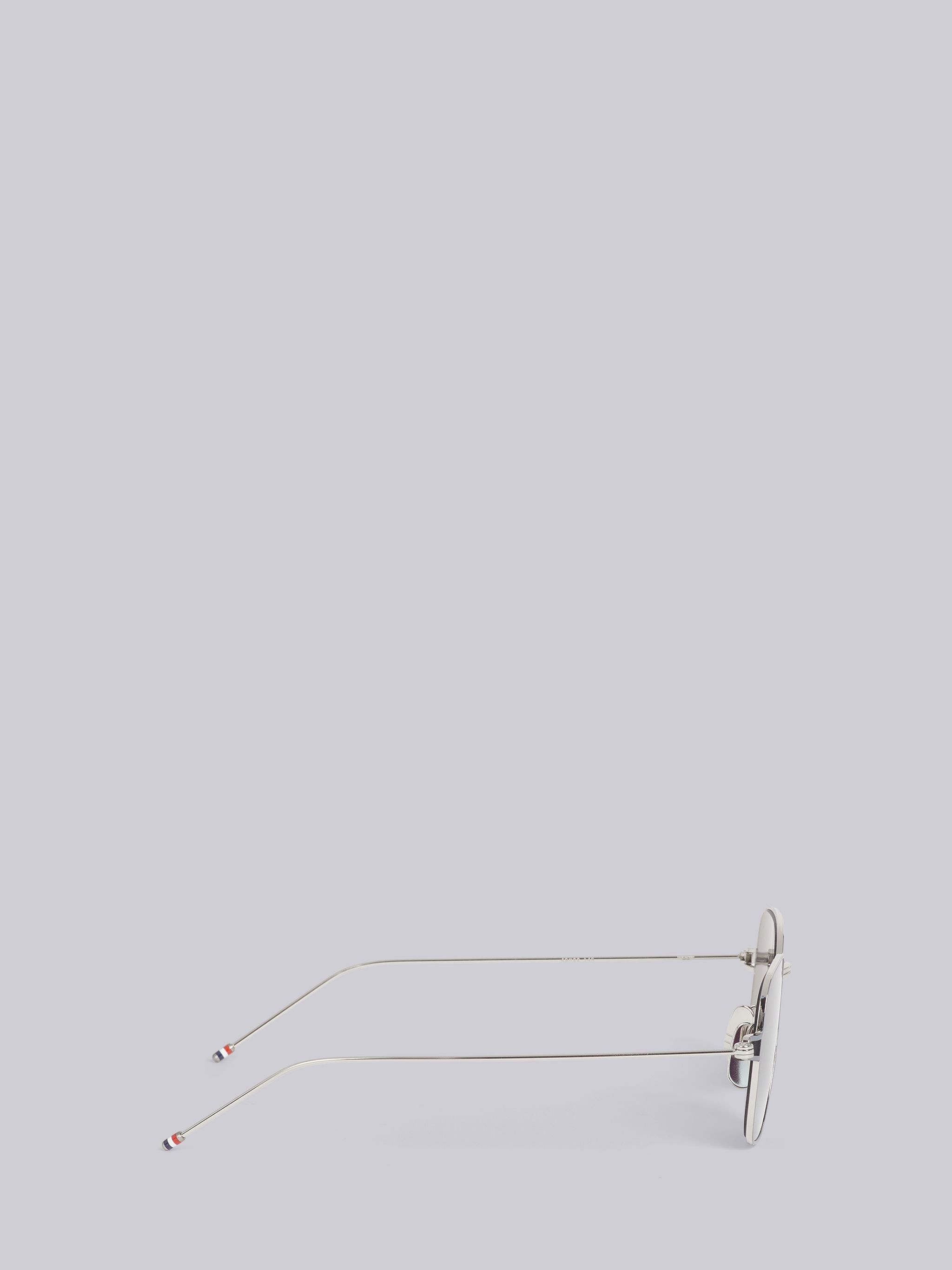 TB116 - Silver Thin Squared Sunglasses - 3