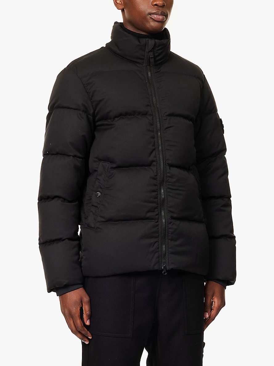 Ghost Real brand-patch regular-fit wool-down jacket - 3