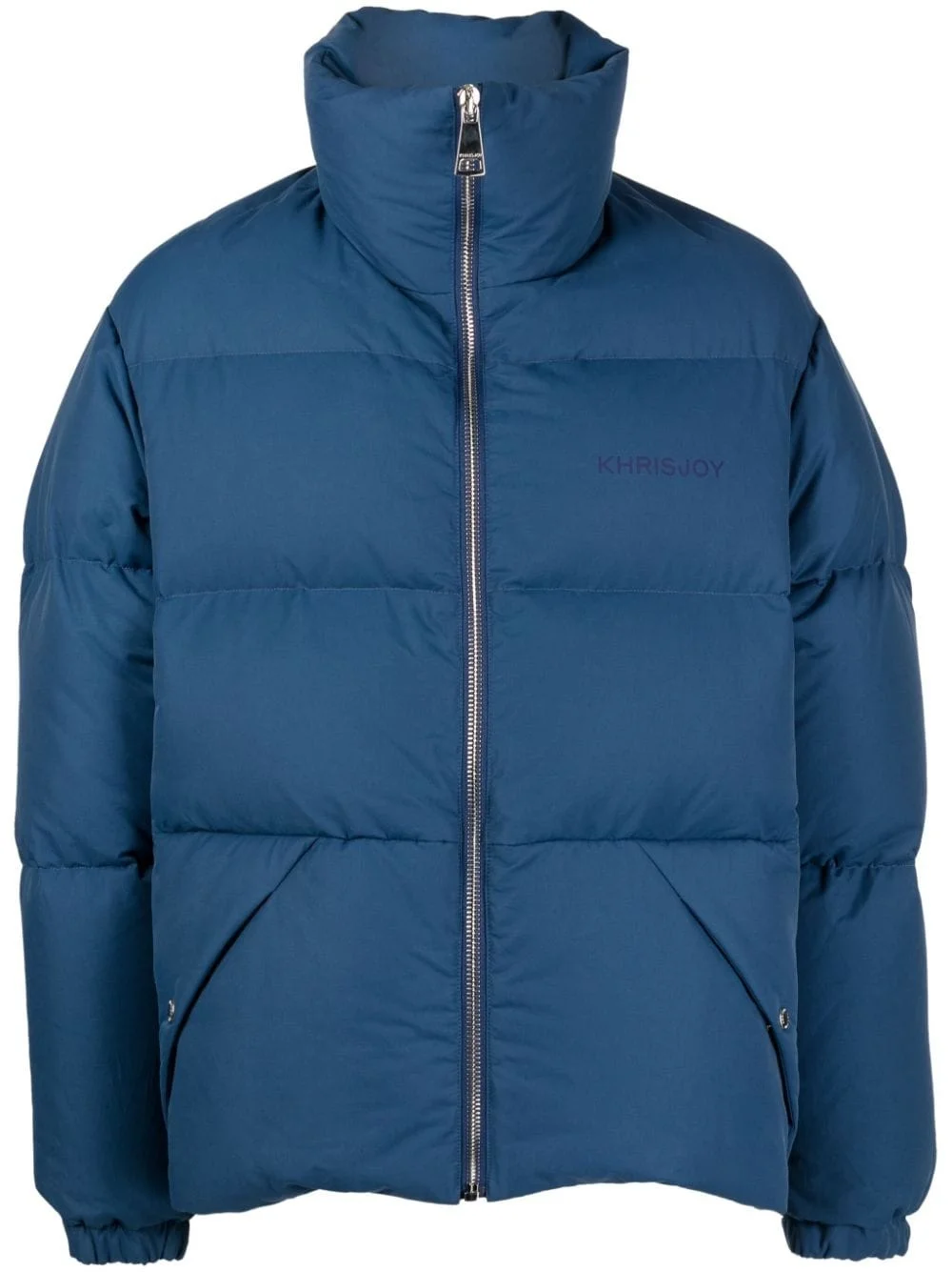 logo-print padded jacket - 1