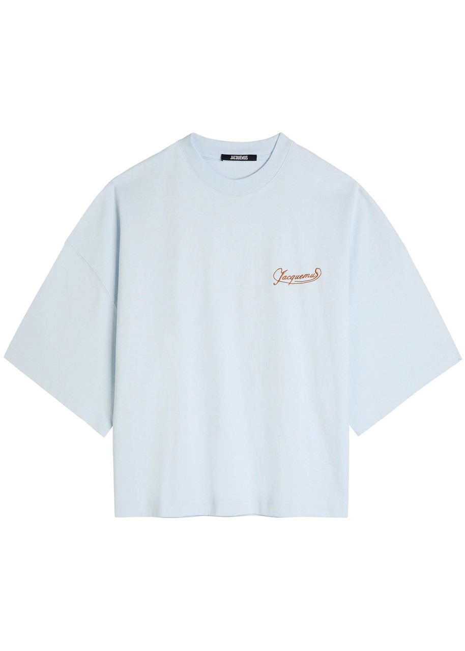 Jacquemus Le T-shirt Corto Logo-embroidered Cotton T-shirt - 1